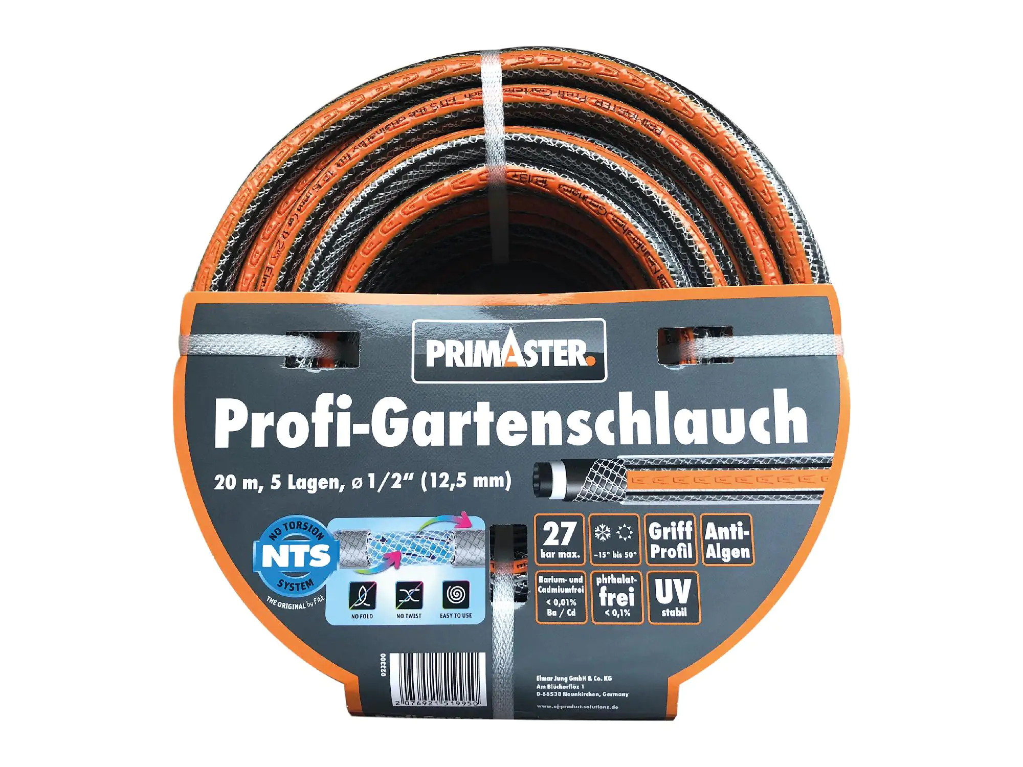 Primaster Profi-Gartenschlauch 20 m Ø 12,7 mm (1/2") Primaster Profi-Gartenschlauch 20 m Ø 12,7 mm (1/2")