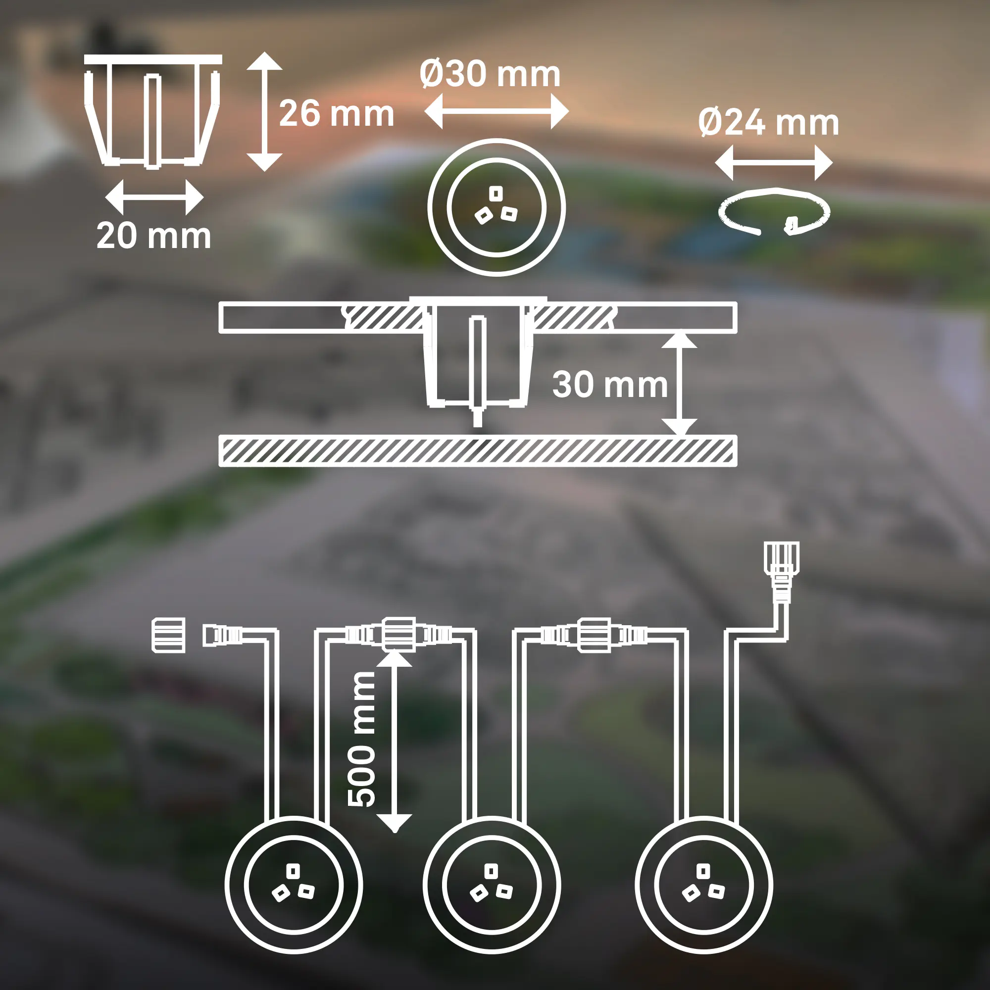 Briloner LED Außen-Bodenstrahler Kebony Connect to Shine 3er Ergänzungsset 1,8W  Briloner LED Außen-Bodenstrahler Kebony Connect to Shine 3er Ergänzungsset 1,8W
