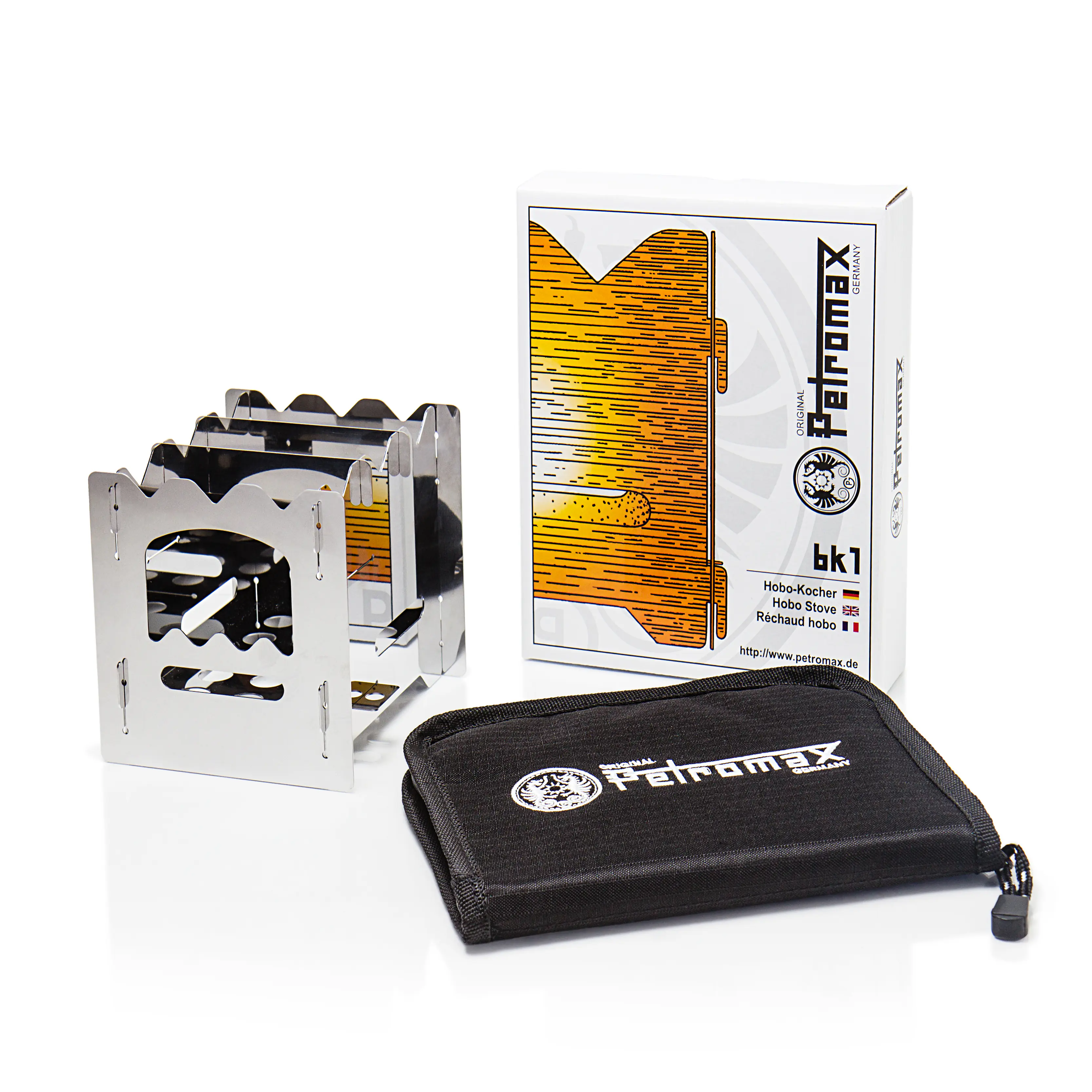 Petromax Hobo-Kocher bk1 kompakter Steckherd Edelstahl
