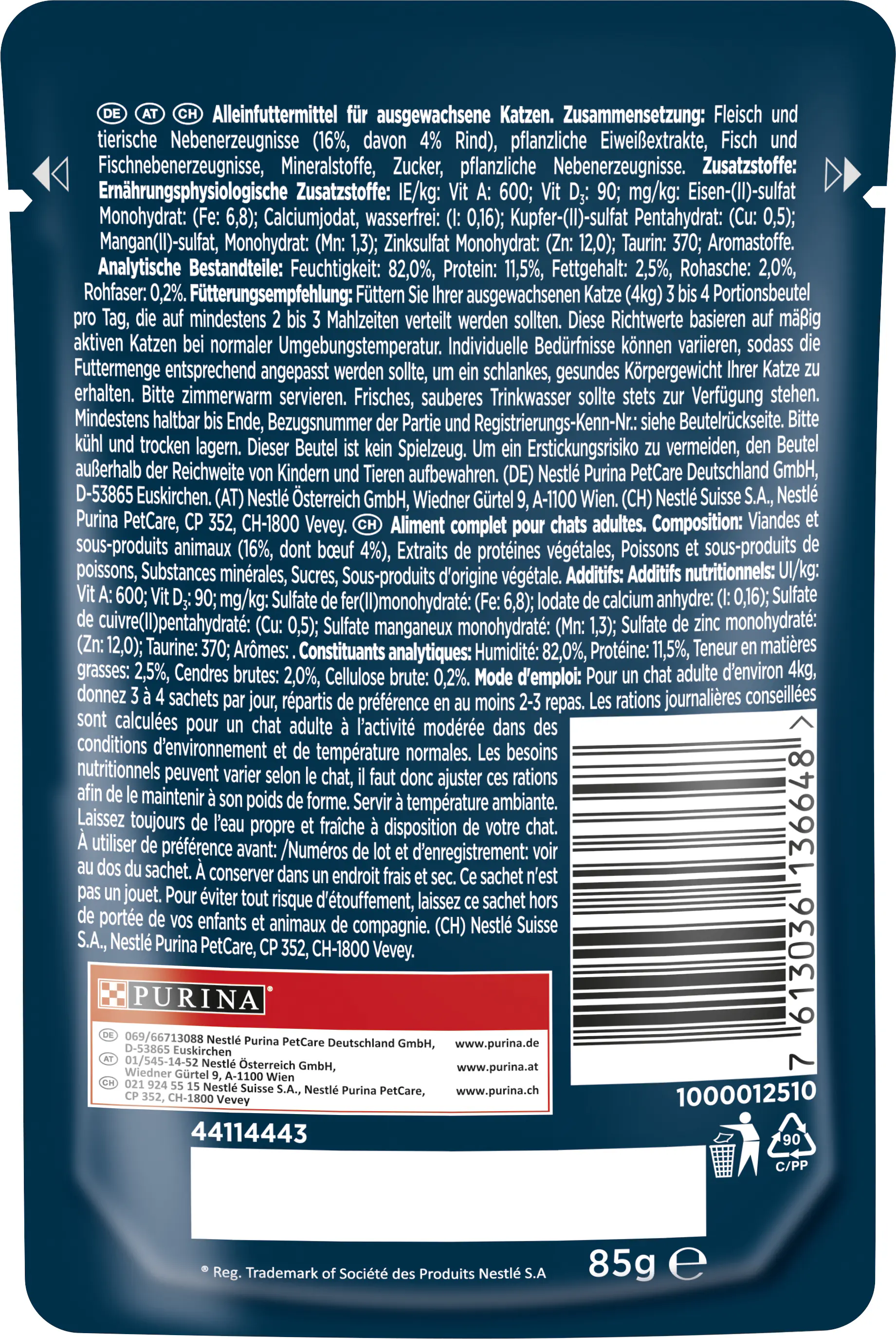 Gourmet Perle Genuss in Sauce mit Rind 85 g