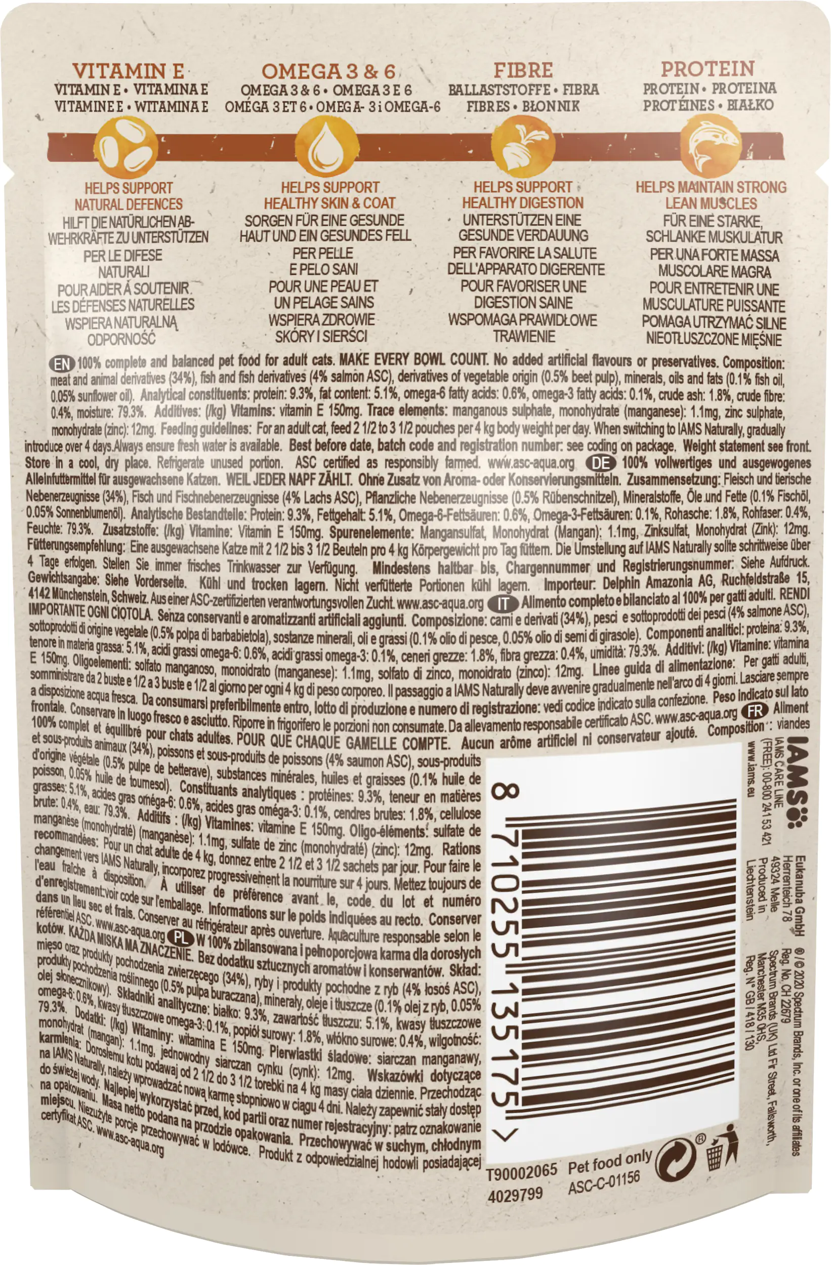 IAMS Naturally Katze Erw. Lachs 85g 85g IAMS Naturally Katze Erw. Lachs 85g 85g