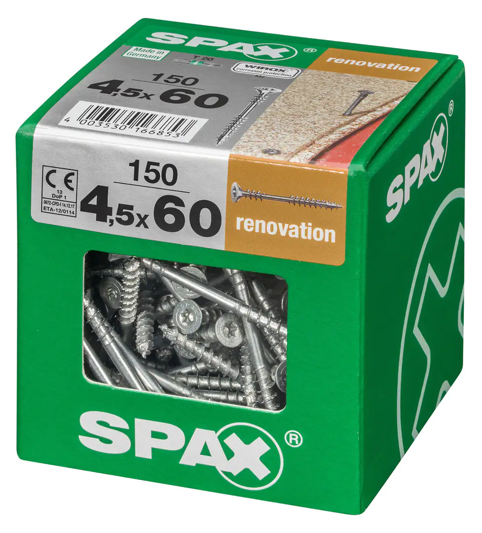 Spax Verlegeschrauben 4.5 x 60 mm TX 20 - 150 Stk.