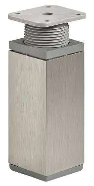 Hettich Möbelfuß 4,0 x 10 - 11,5 cm Edelstahl-Optik - 1 Stück