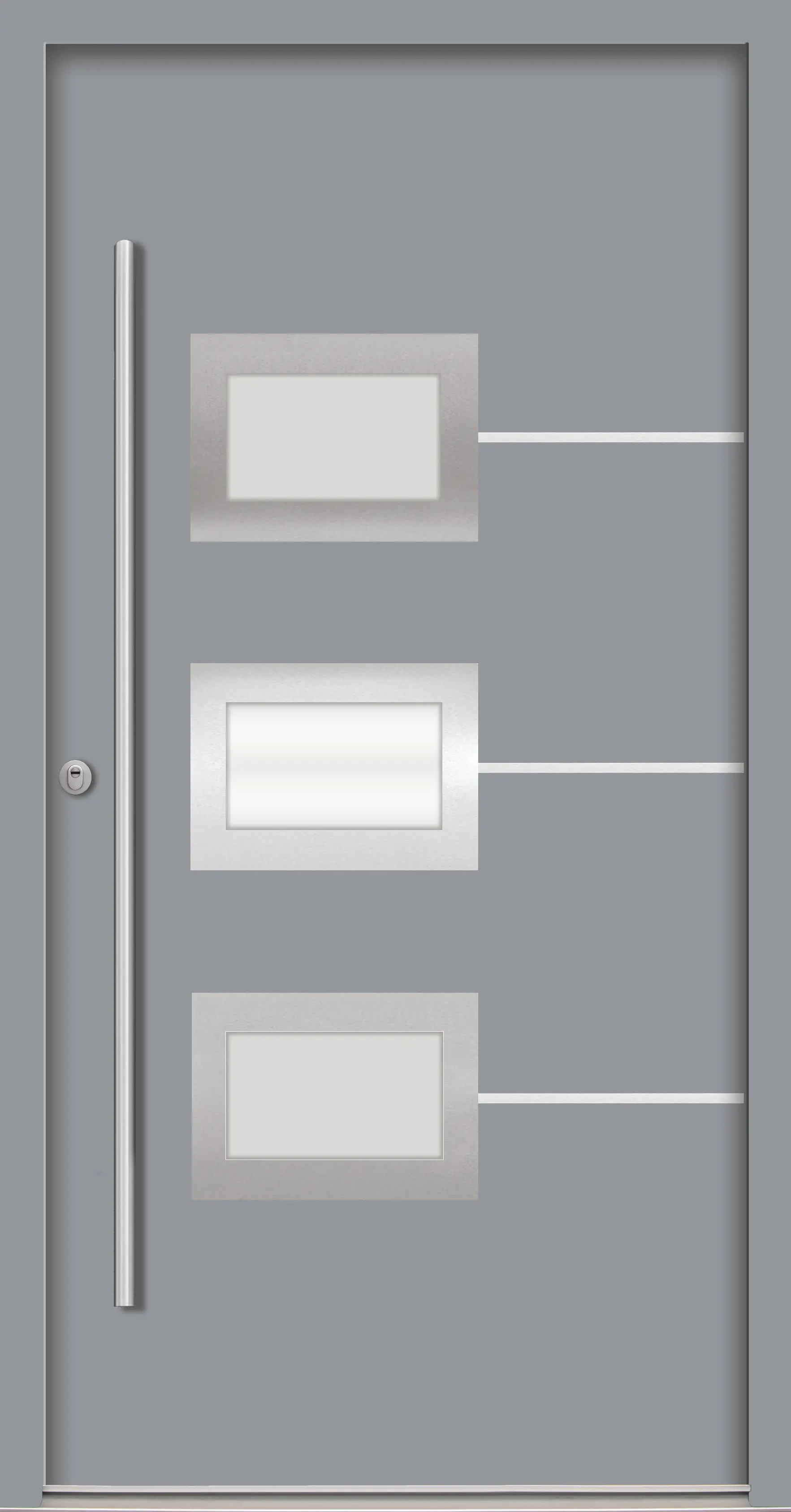 Splendoor Haustür Passivedoor Premium B03 RC2 Grau DIN Links 110 x 210 cm