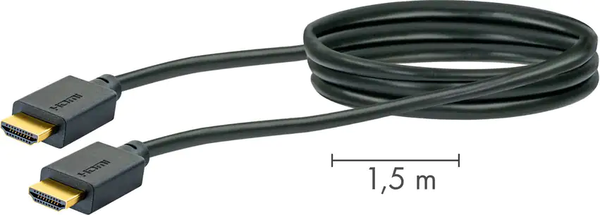 Schwaiger HDMI-Kabel 1,5 m HDMI zu HDMI, 48 Gbit/s, schwarz Schwaiger HDMI-Kabel 1,5 m HDMI zu HDMI, 48 Gbit/s, schwarz