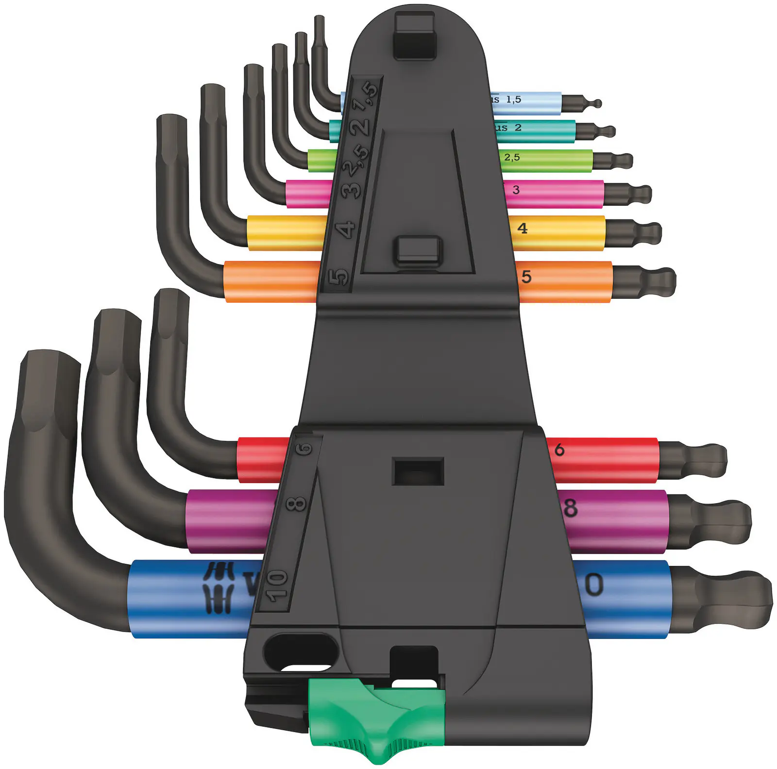 Wera Winkelschlüssel-Satz 950/9 Hex-Plus Multicolour 2 BlackLaser 9-teilig