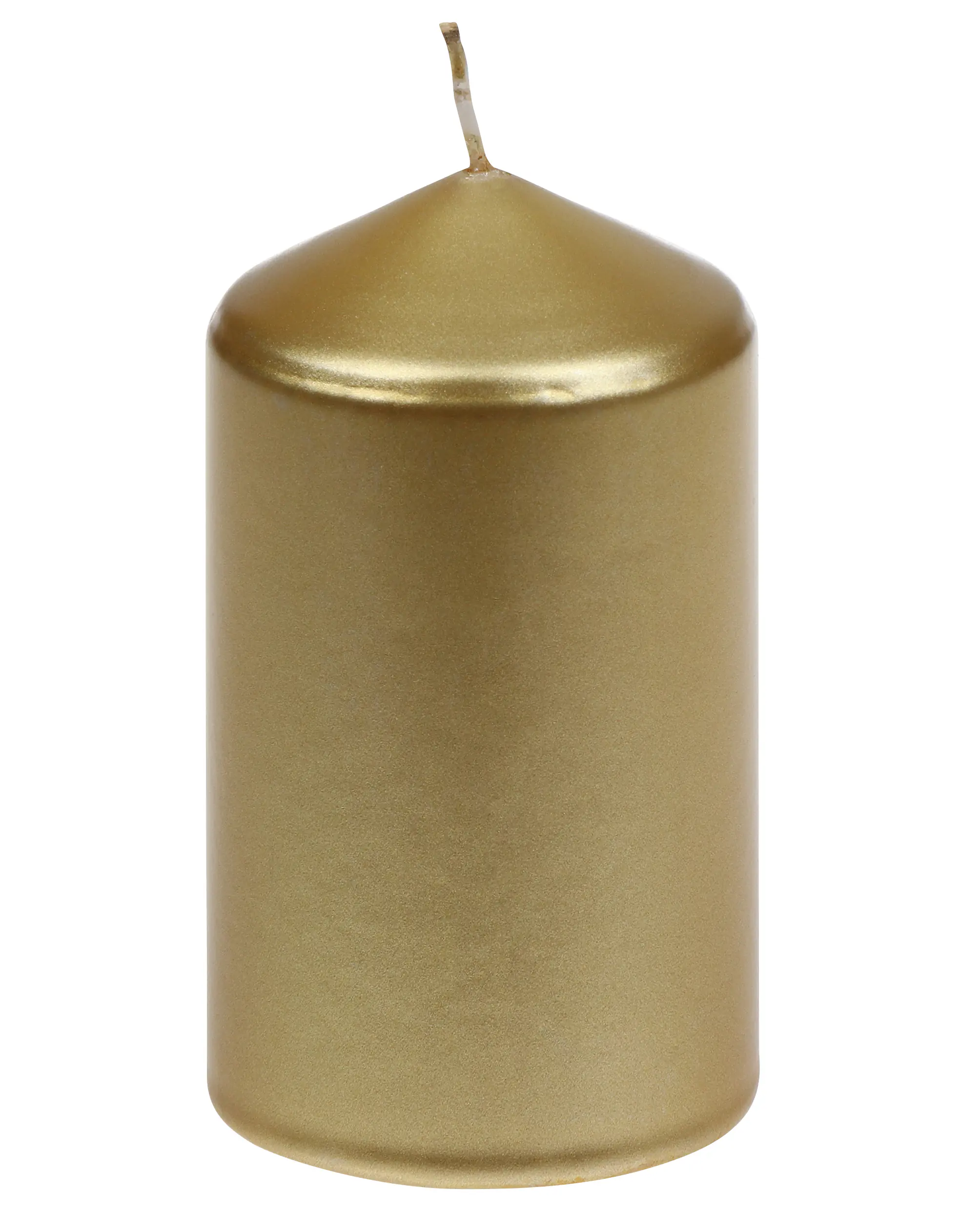 Steinhart Stumpenkerze Edelglanz Ø 5,7 x 10 cm gold