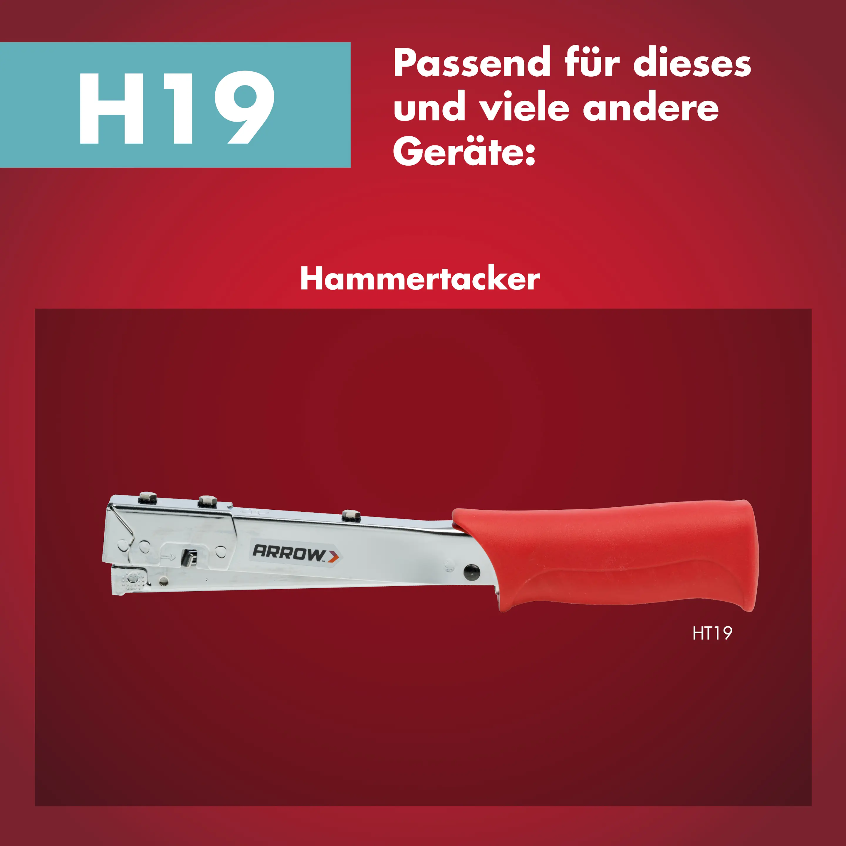 Arrow Tackerklammer Feindraht H19 10 mm Stoff & Gewebe 1000 Stück