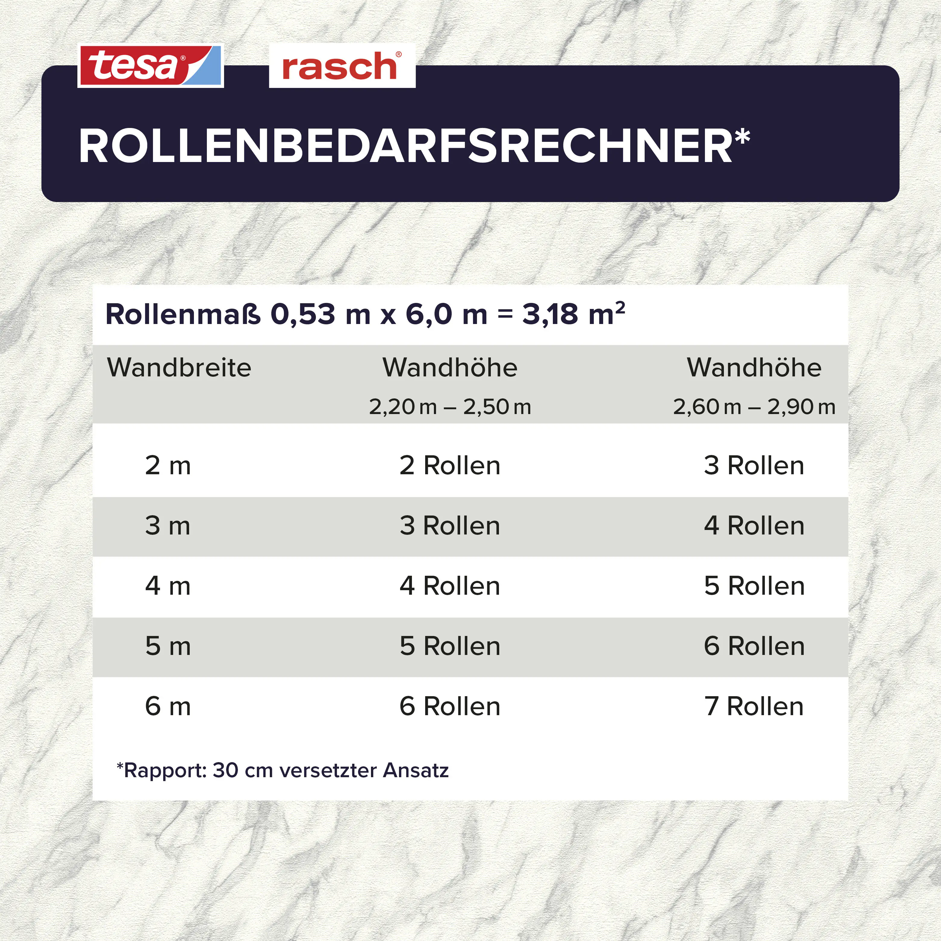 Tesa x Rasch selbstklebende Tapete Carrara Marmor steingrau beige 6 x 0,53 m 