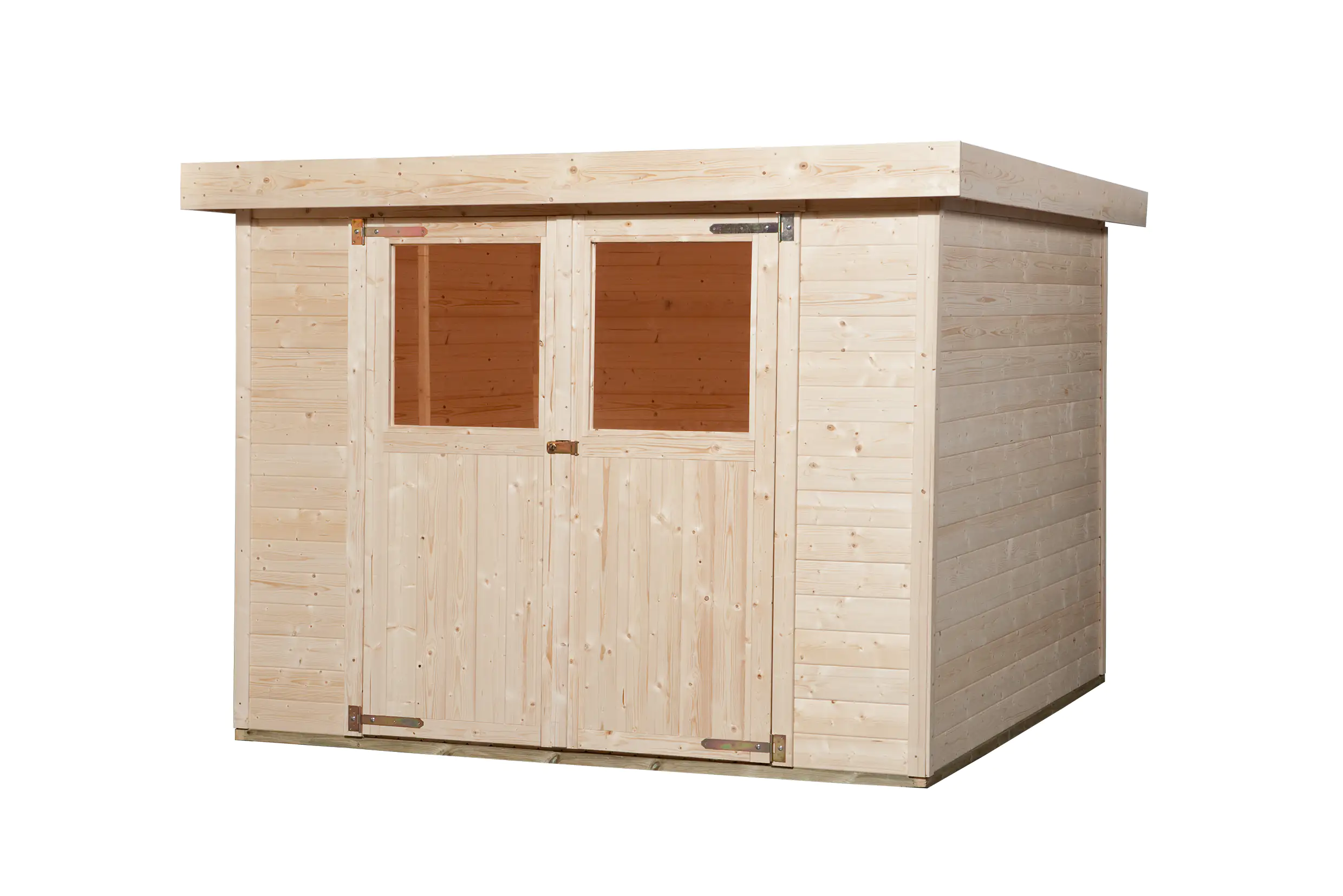 Weka Gartenhaus Mina 254 x 250 cm natur mit Fußboden