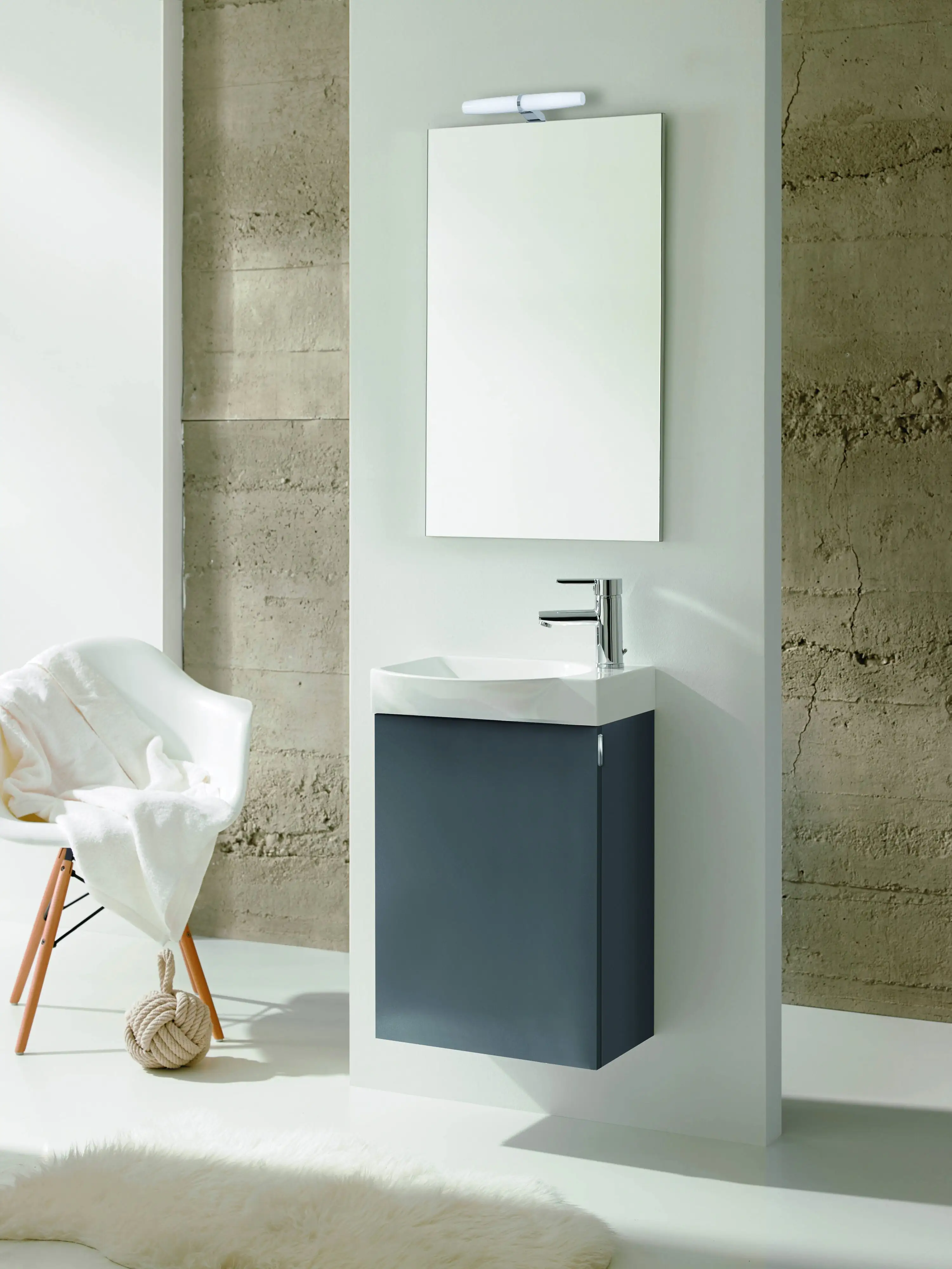 Gäste WC Möbel Set Stuttgart anthrazit 45 cm