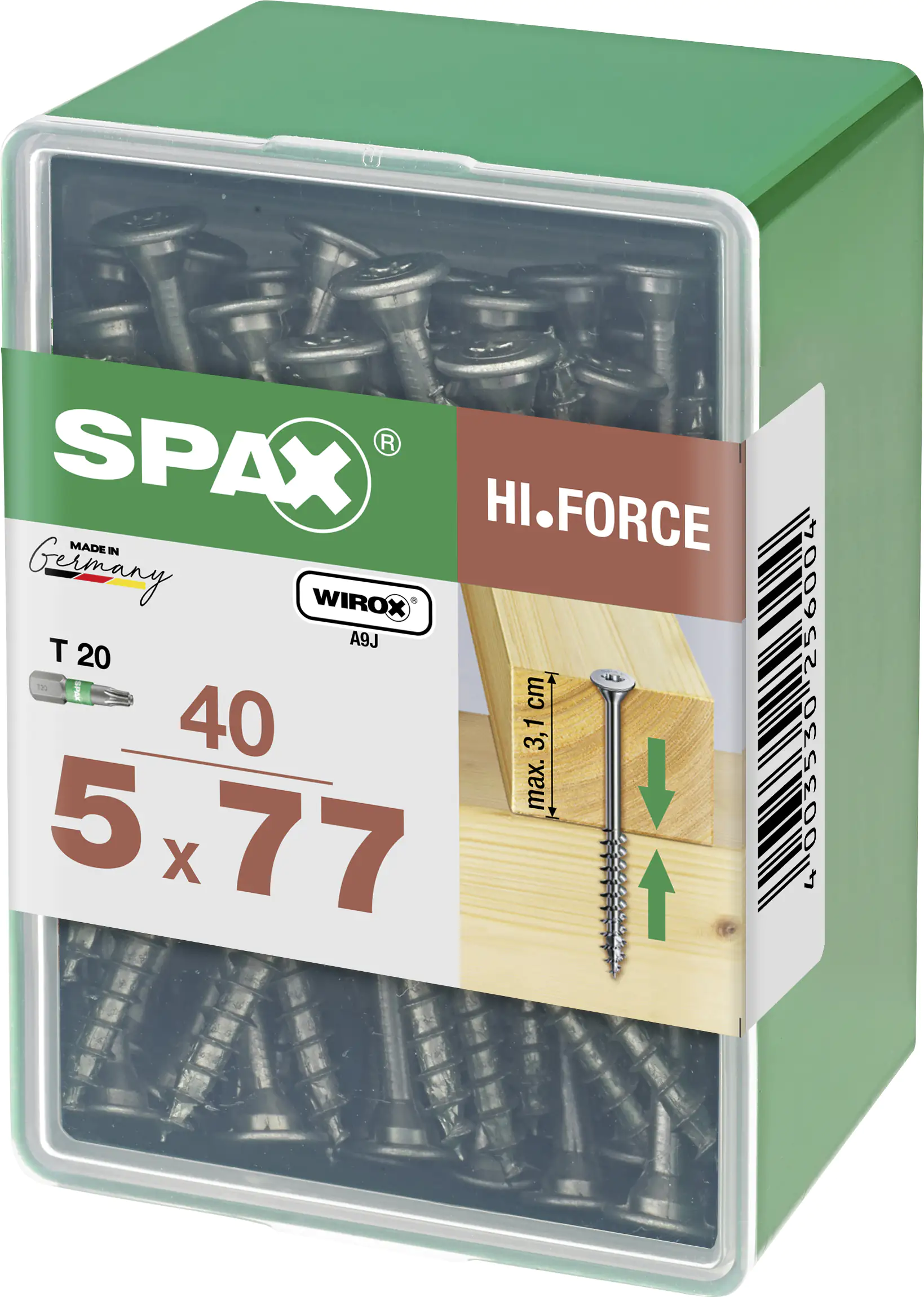Spax Universalschrauben 5.0 x 77 mm TX 20 - 40 Stk.