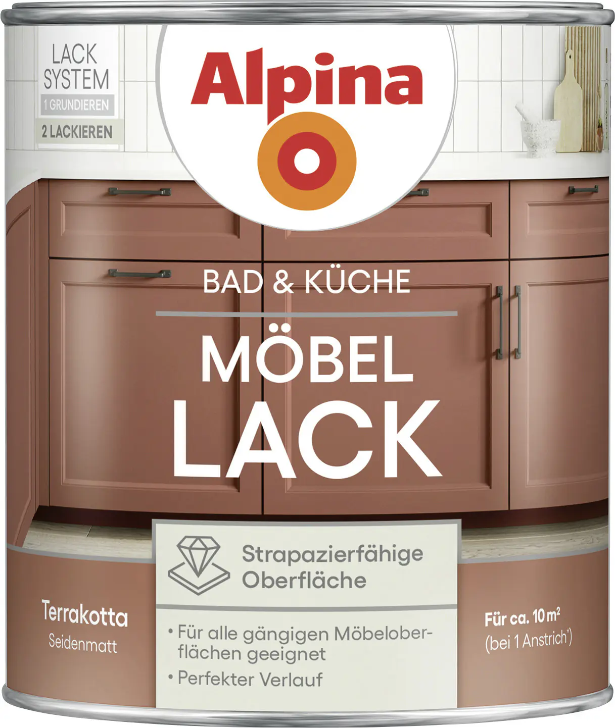 Alpina Möbellack für Küche & Badezimmer Terrakotta 750 ml