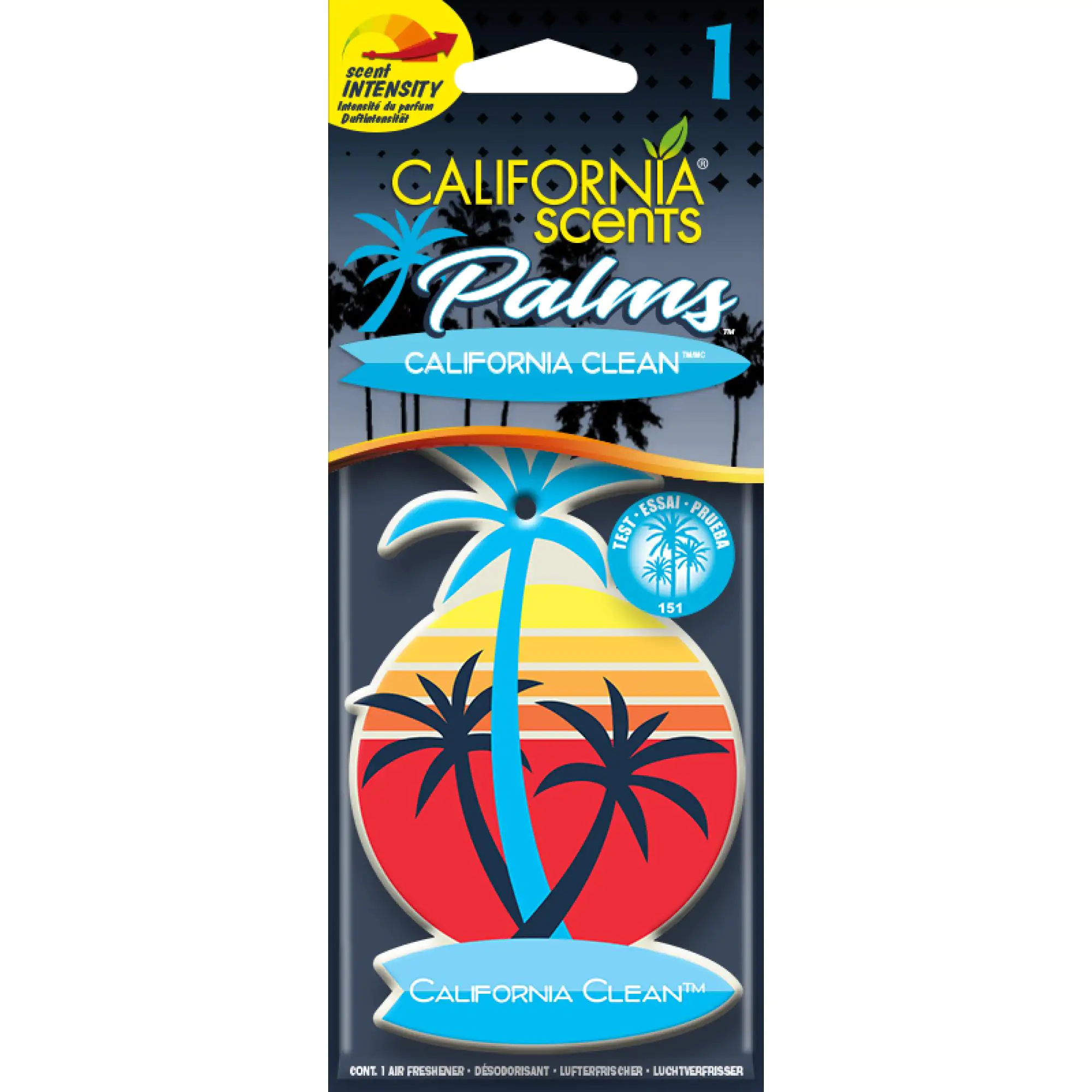 California Scents Papierlufterfrischer Palm California Clean