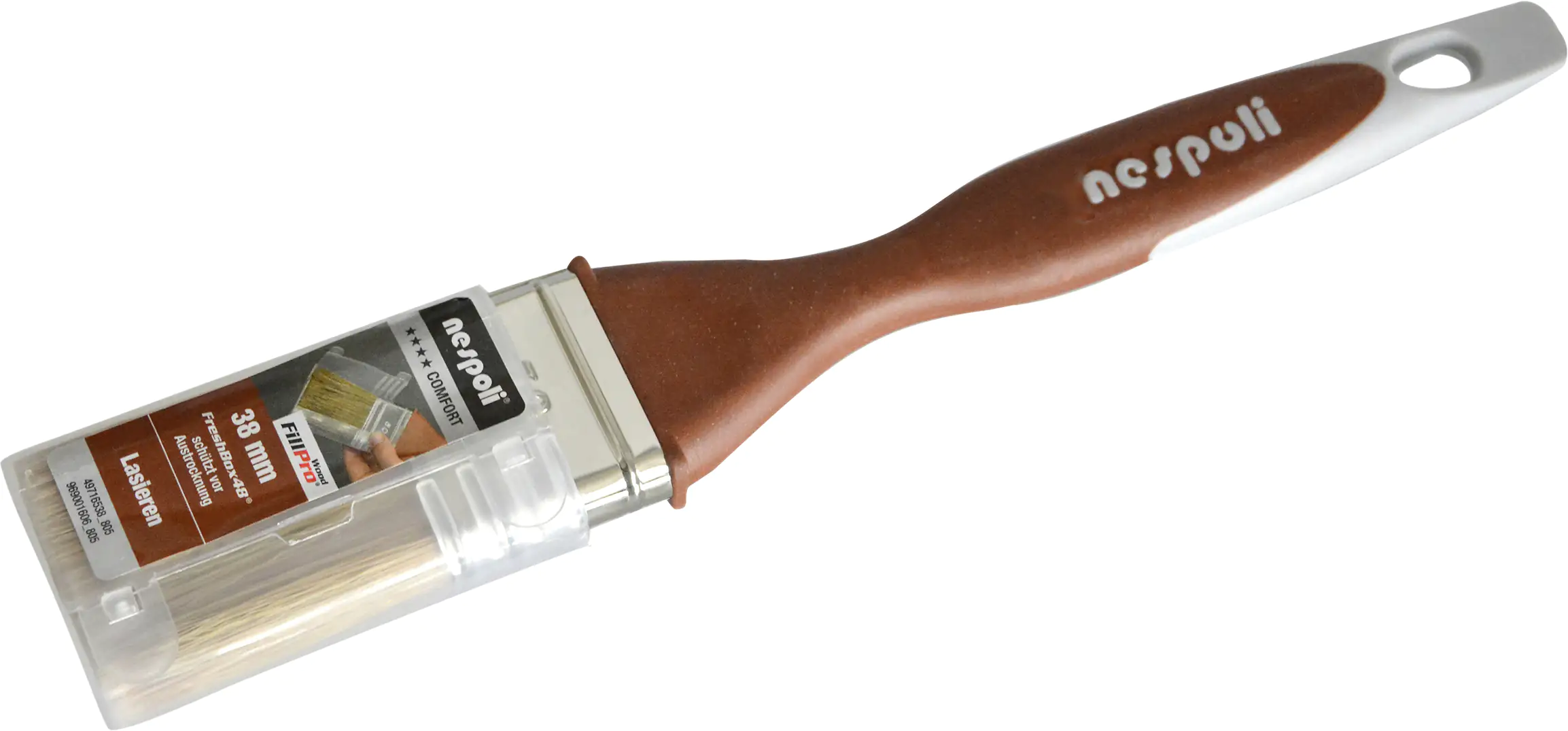 4001438151230 Nespoli FillPro® Wood Flachpinsel Lasuren AirTouch®-Griff 8. Stärke, 38 mm