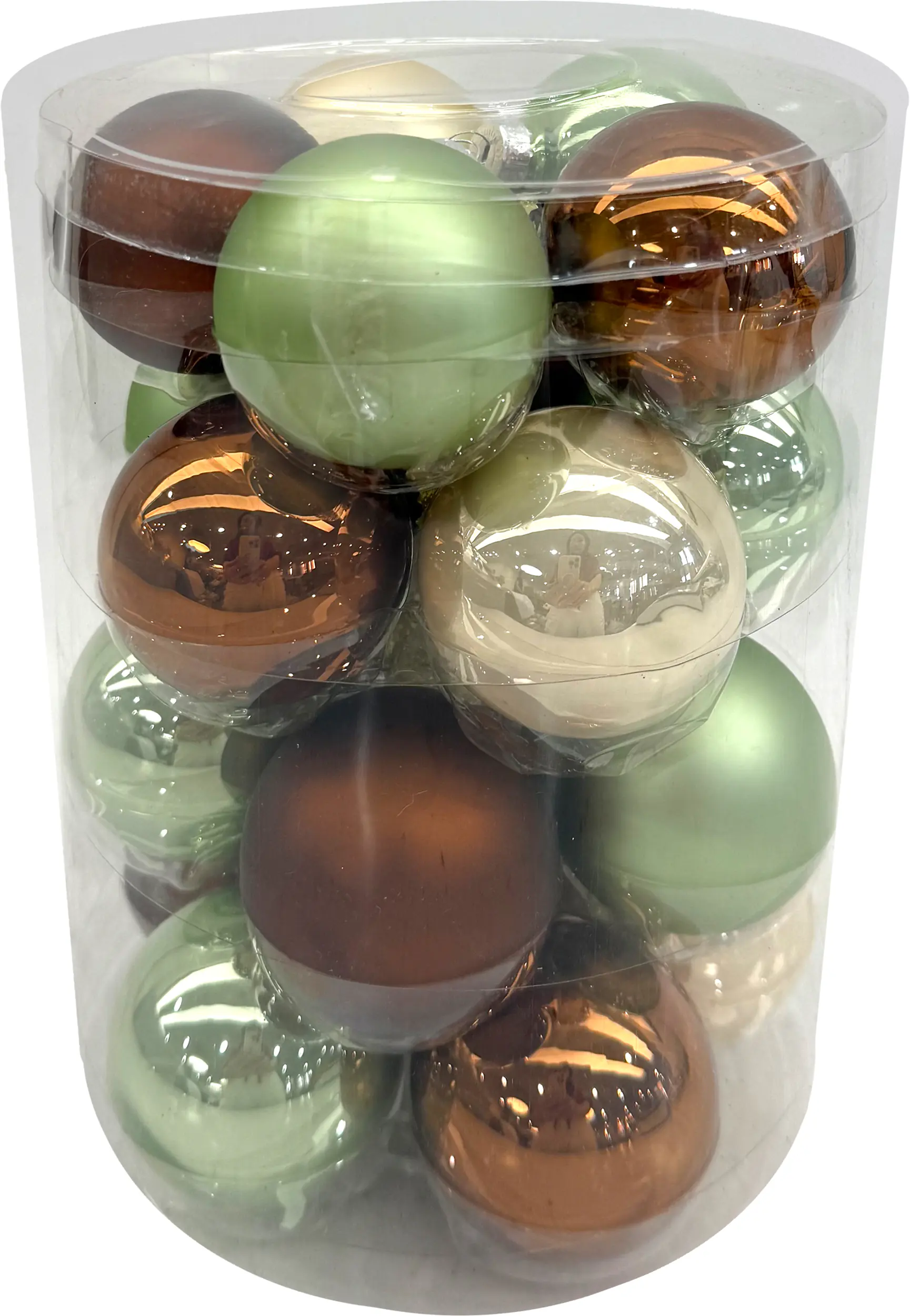 TrendLine Weihnachtskugeln aus Glas Ø 6 cm grün espresso 20 Stück TrendLine Weihnachtskugeln aus Glas Ø 6 cm grün espresso 20 Stück