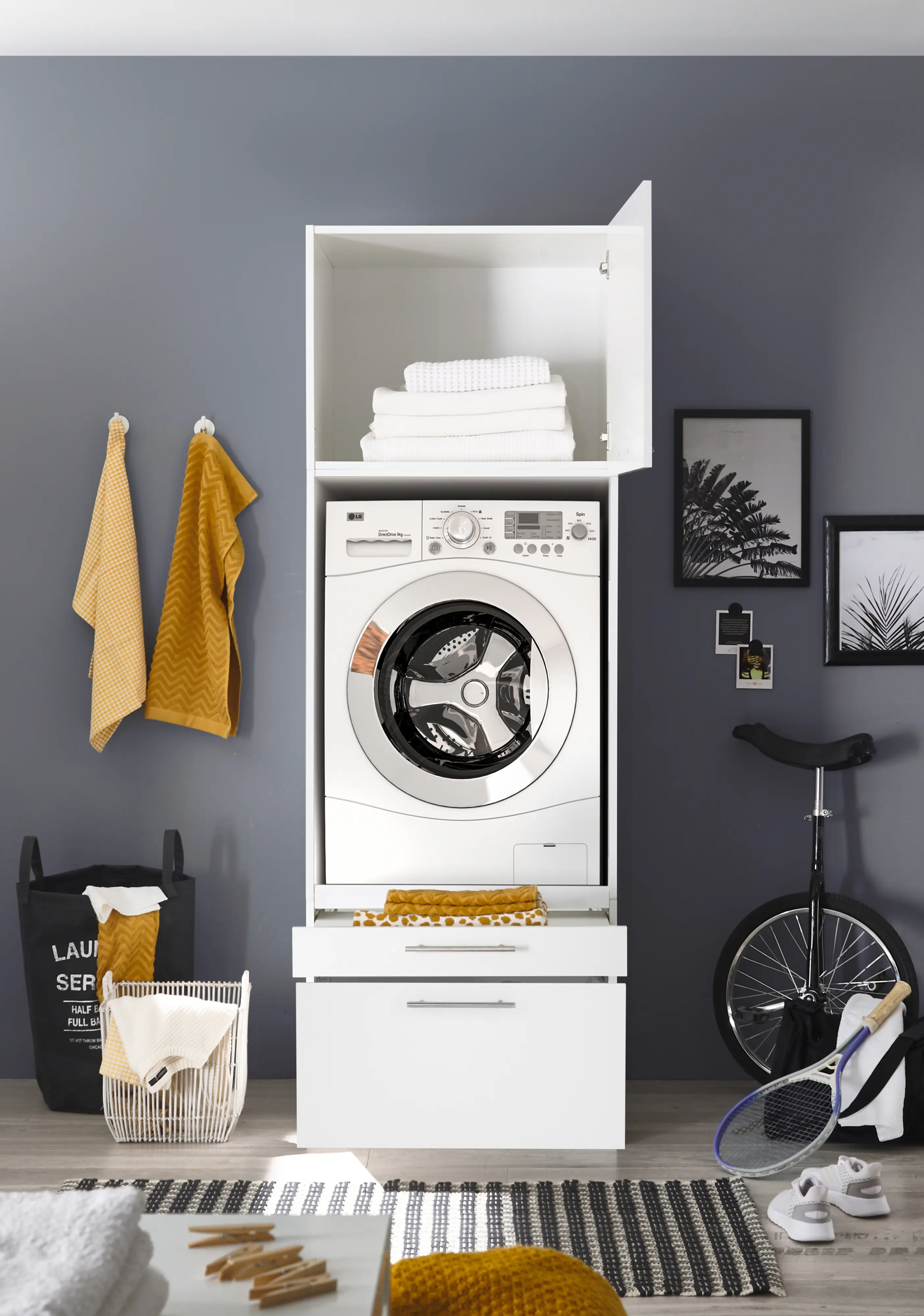 Respekta Waschmaschinenschrank Clara Waschmaschinenumbauschrank HWRSET2 Respekta Waschmaschinenschrank Clara Waschmaschinenumbauschrank HWRSET2