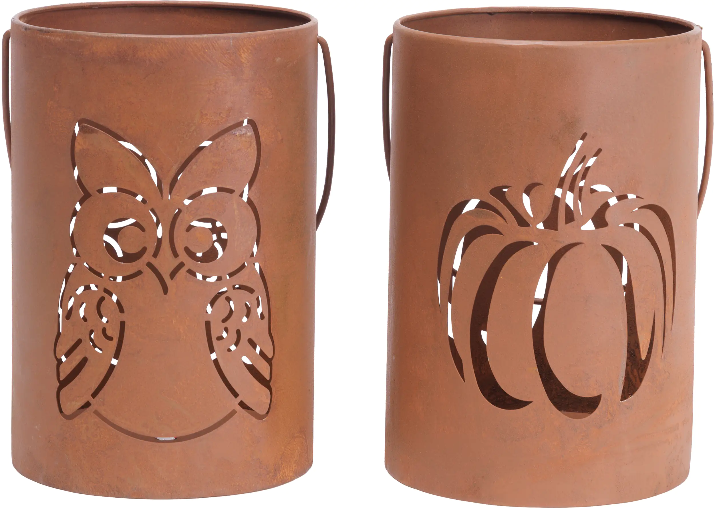 TrendLine Deko Windlicht Metall 18 cm Rostoptik