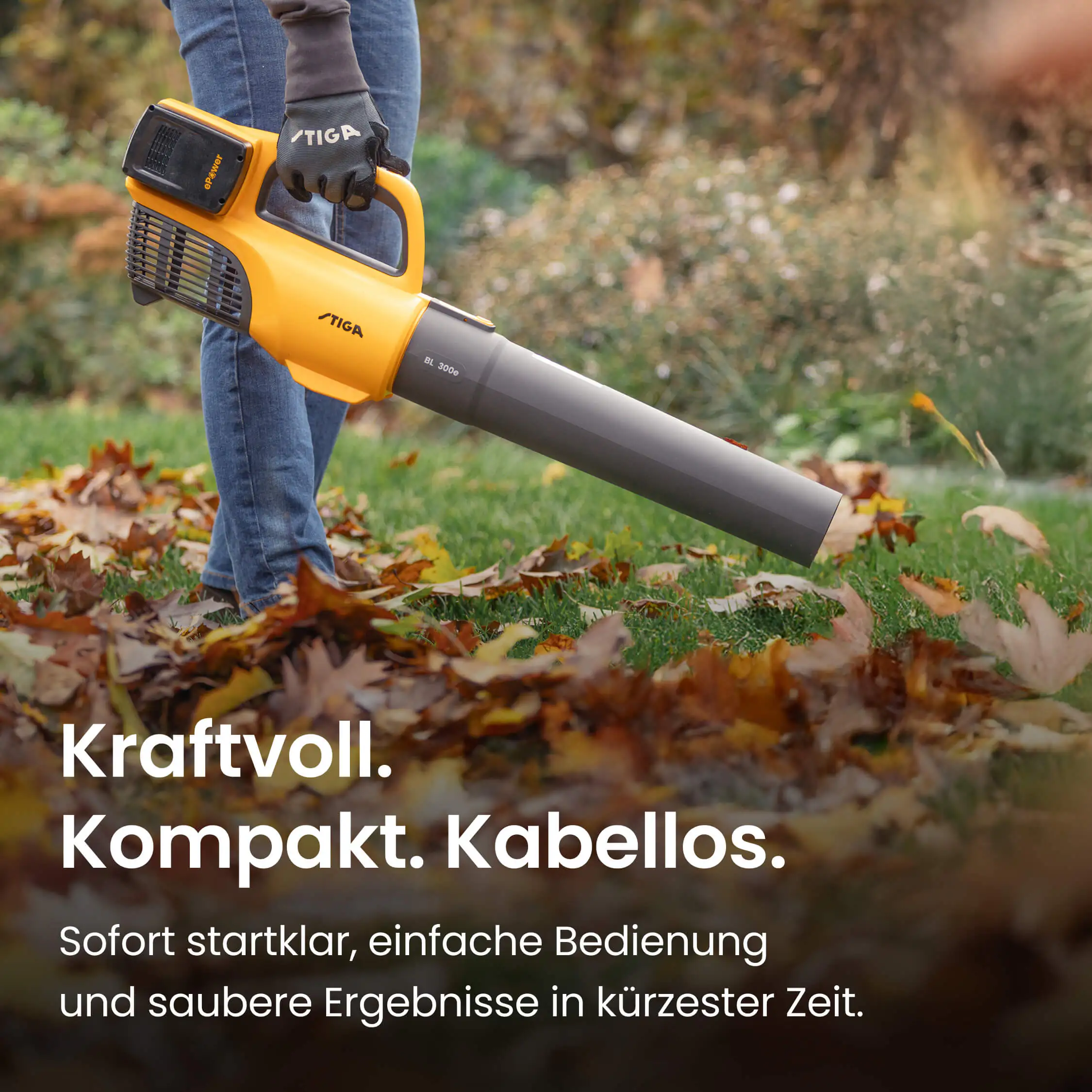 Stiga Akku-Laubbläser BL 300e Set inkl. Akkus und Ladegerät