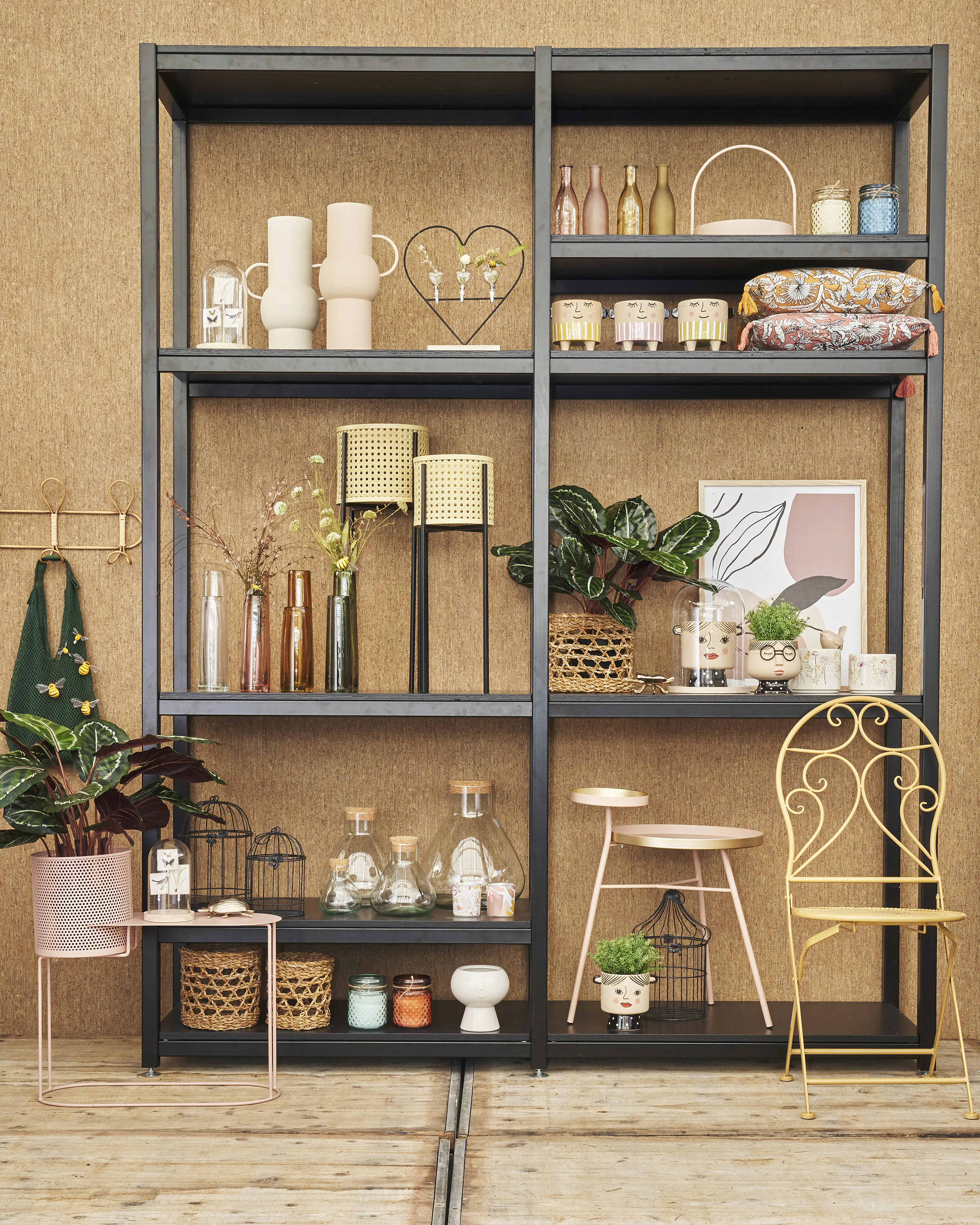 Mica Vase Xandra gelb, 23,5 x 7 cm