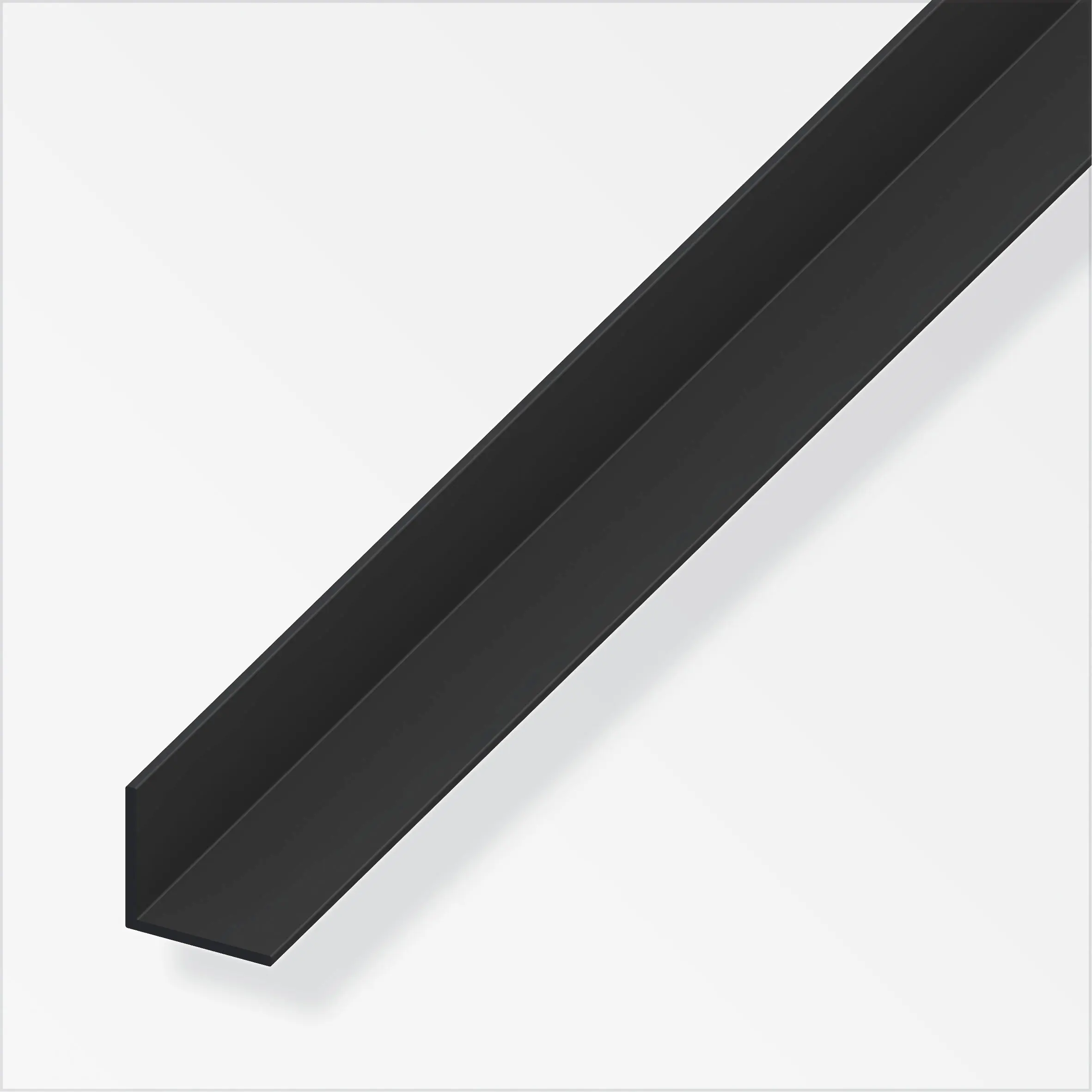 alfer Winkel 1 m, 20 x 20 mm PVC (Kunststoff) glatt schwarz