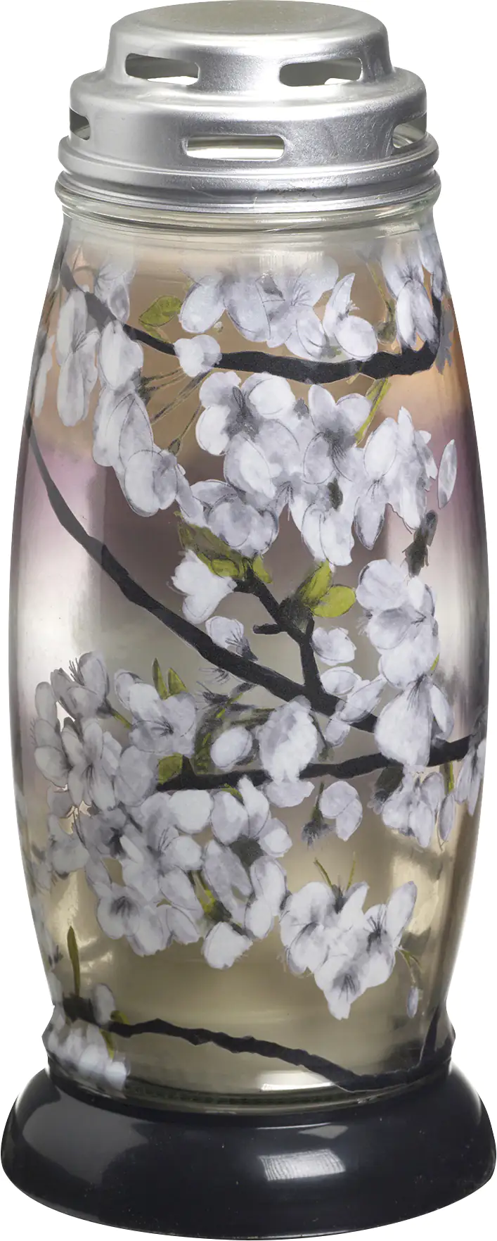 8717847125644_1583573 Bolsius Effektlicht weiß, Höhe 23 cm, Ø 9,6 cm, Motiv Cherry Nature