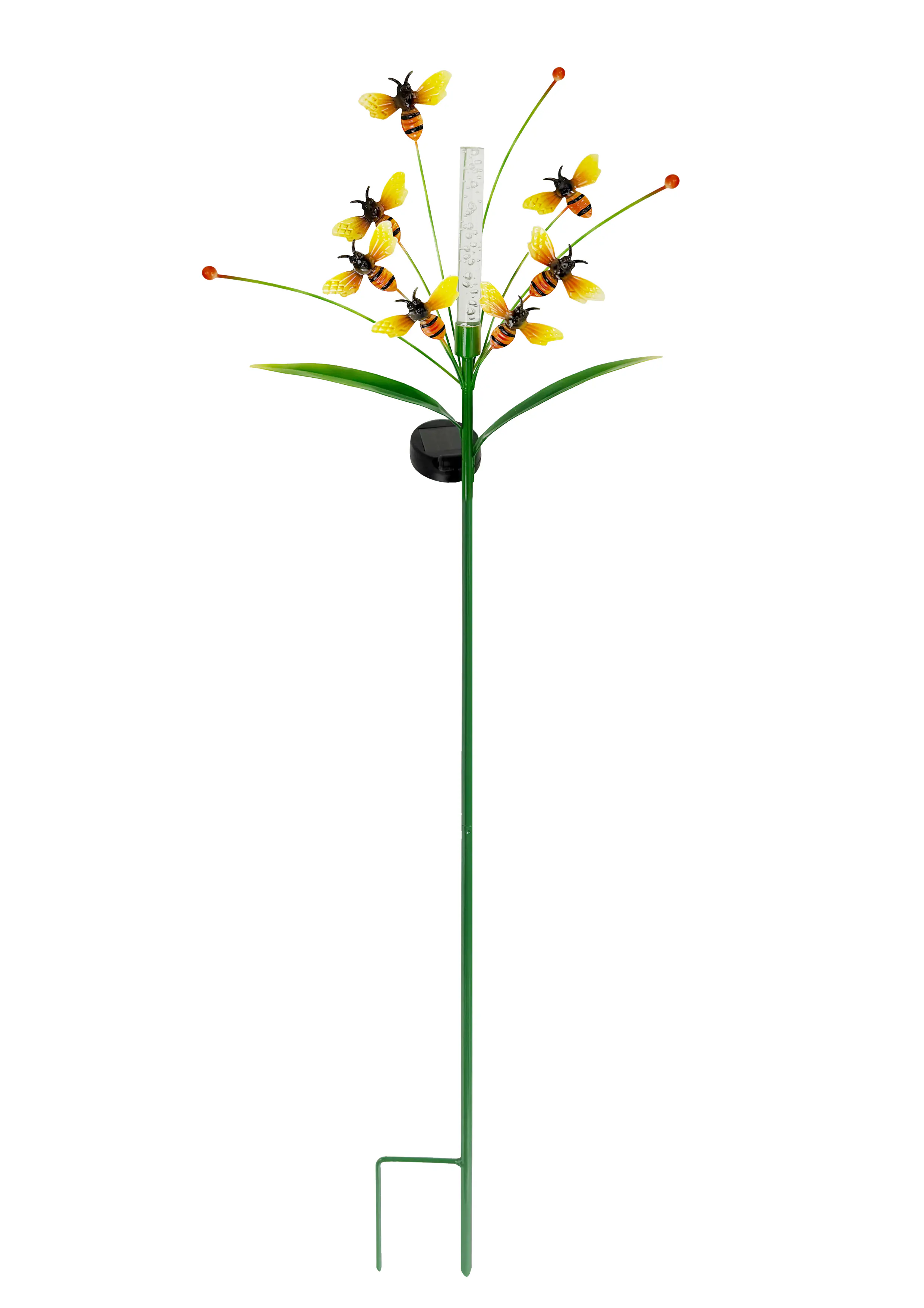 Dapo LED Solarstecker Lichtstab mit Bienen warmweiß