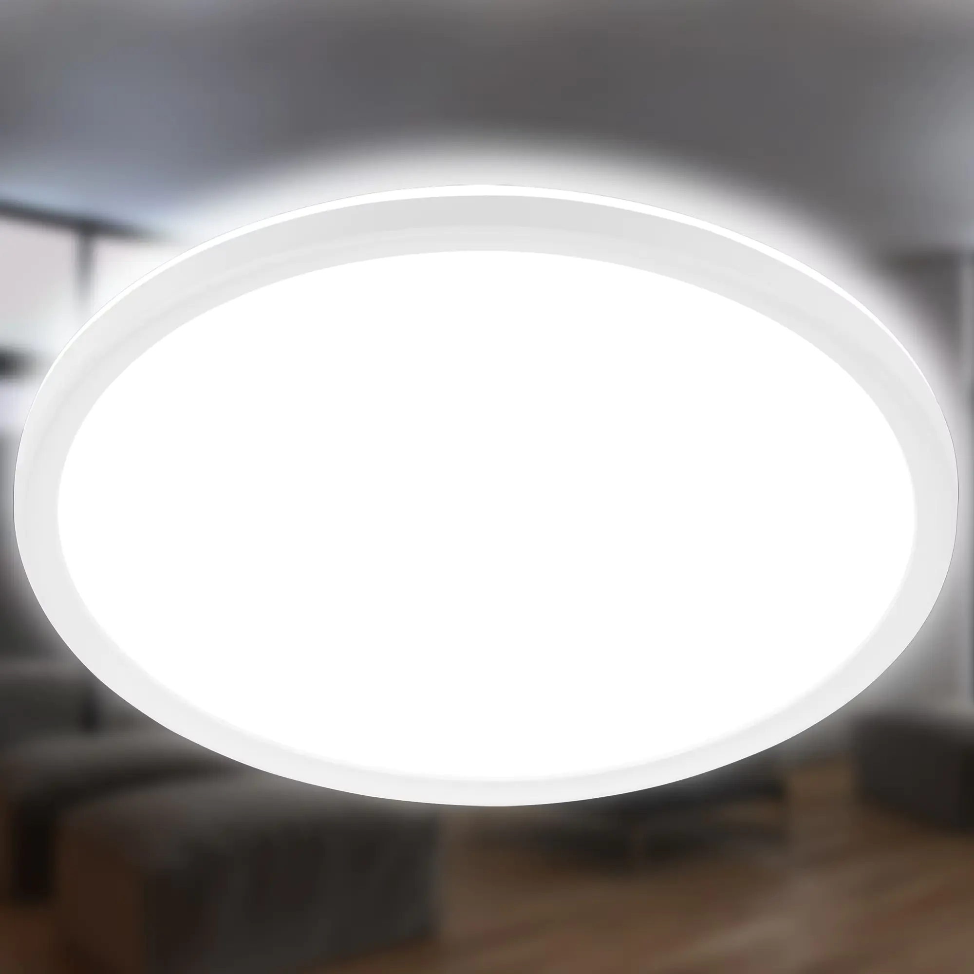 Briloner LED Panel Slim Ø 48 cm, weiß, ultraflach