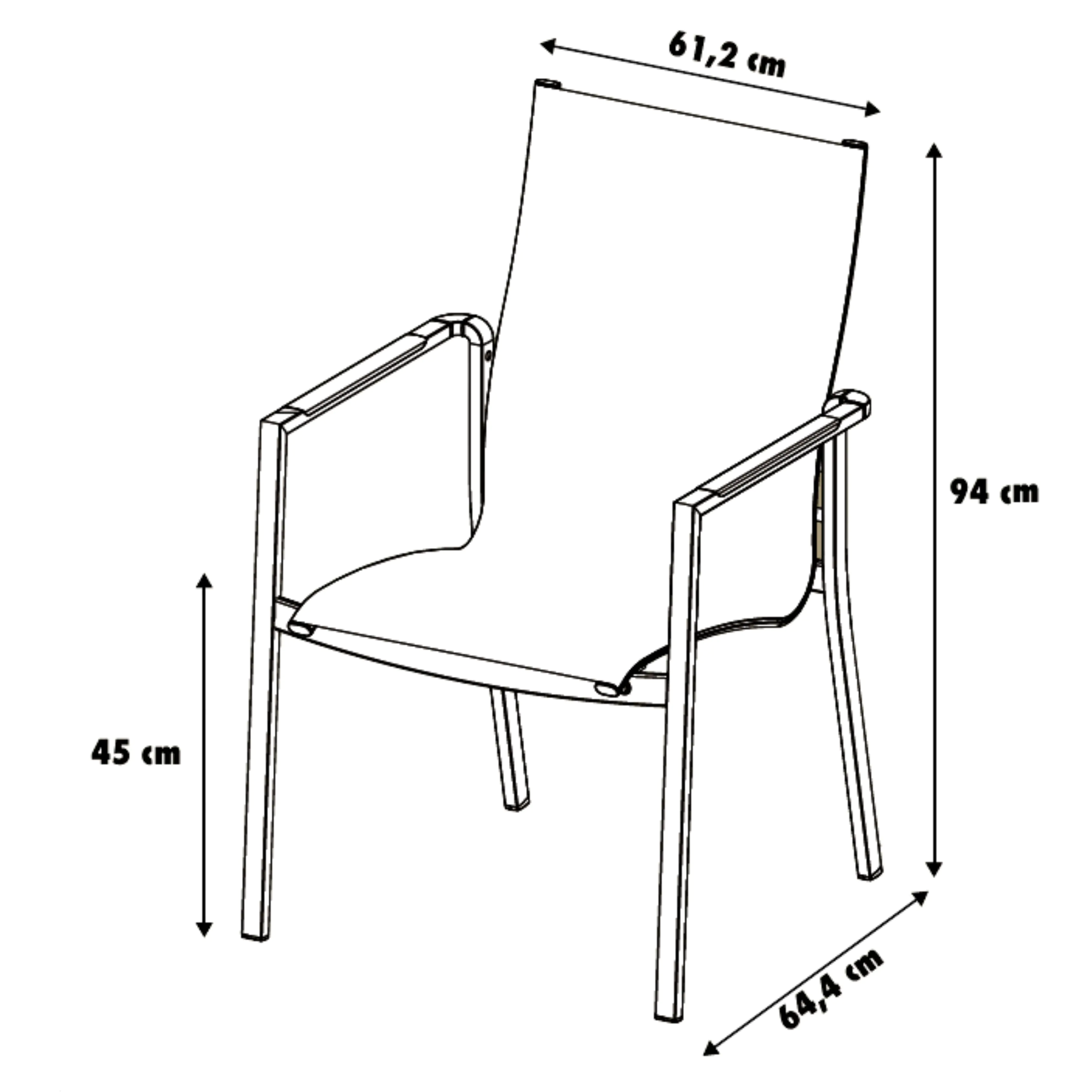 Primaster Gartenstuhl Padua stapelbar Primaster Gartenstuhl Padua stapelbar