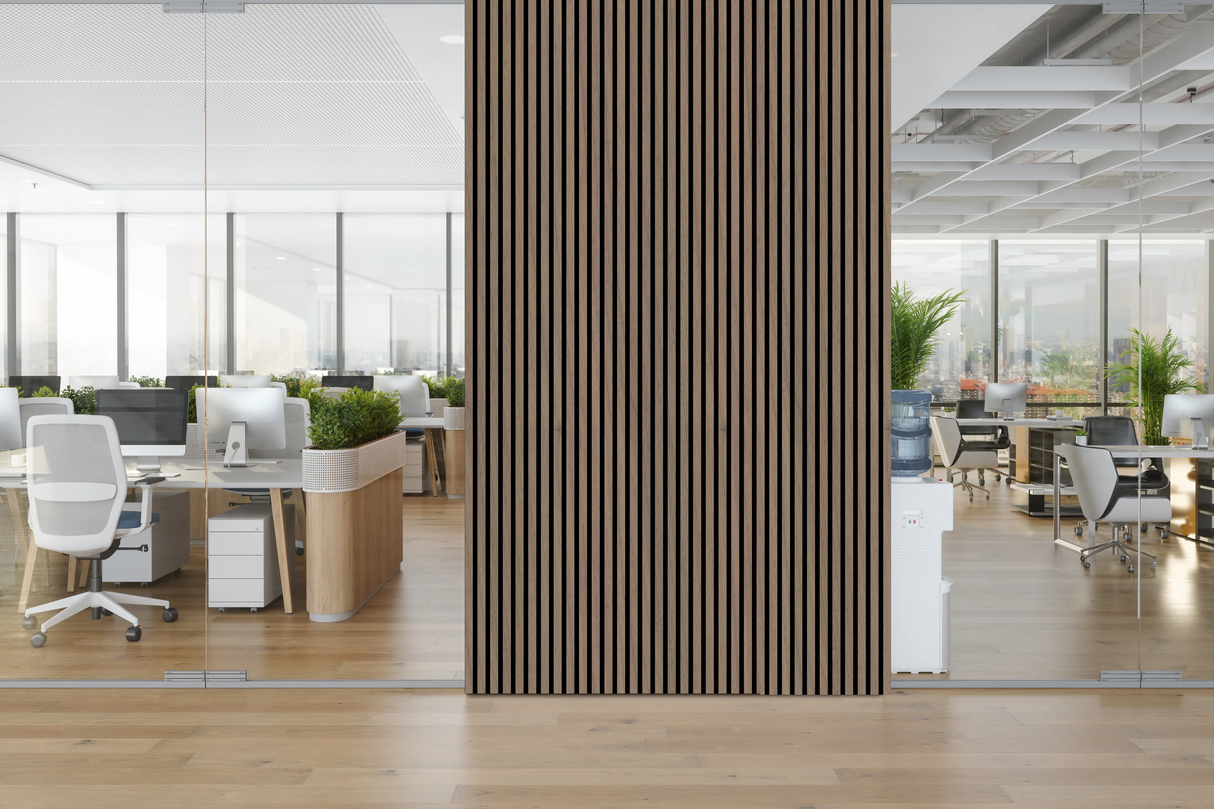 Neuhofer Abschlussleiste für Akustikpaneele 275 x 5,3 x 1,8 cm walnuss roh furnier