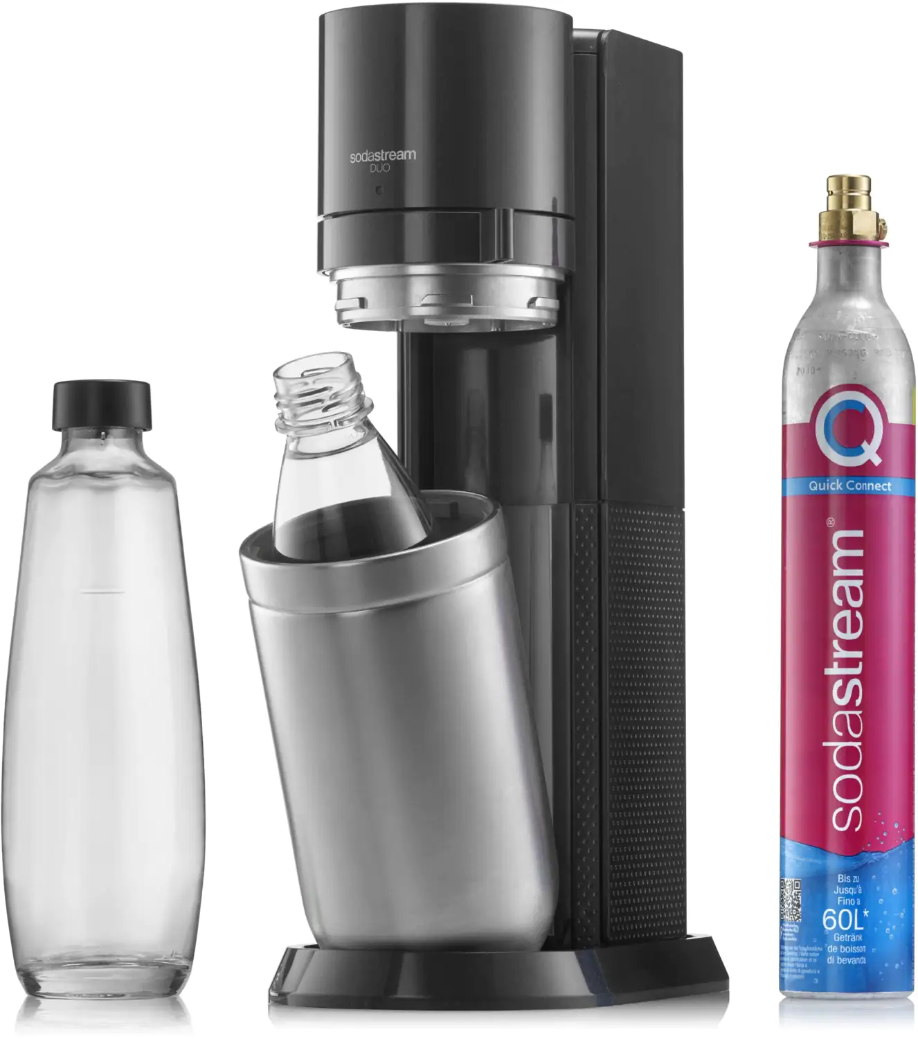 Sodastream Trinkwassersprudler Duo schwarz für Glas- und PET-Flasche Sodastream Trinkwassersprudler Duo schwarz für Glas- und PET-Flasche
