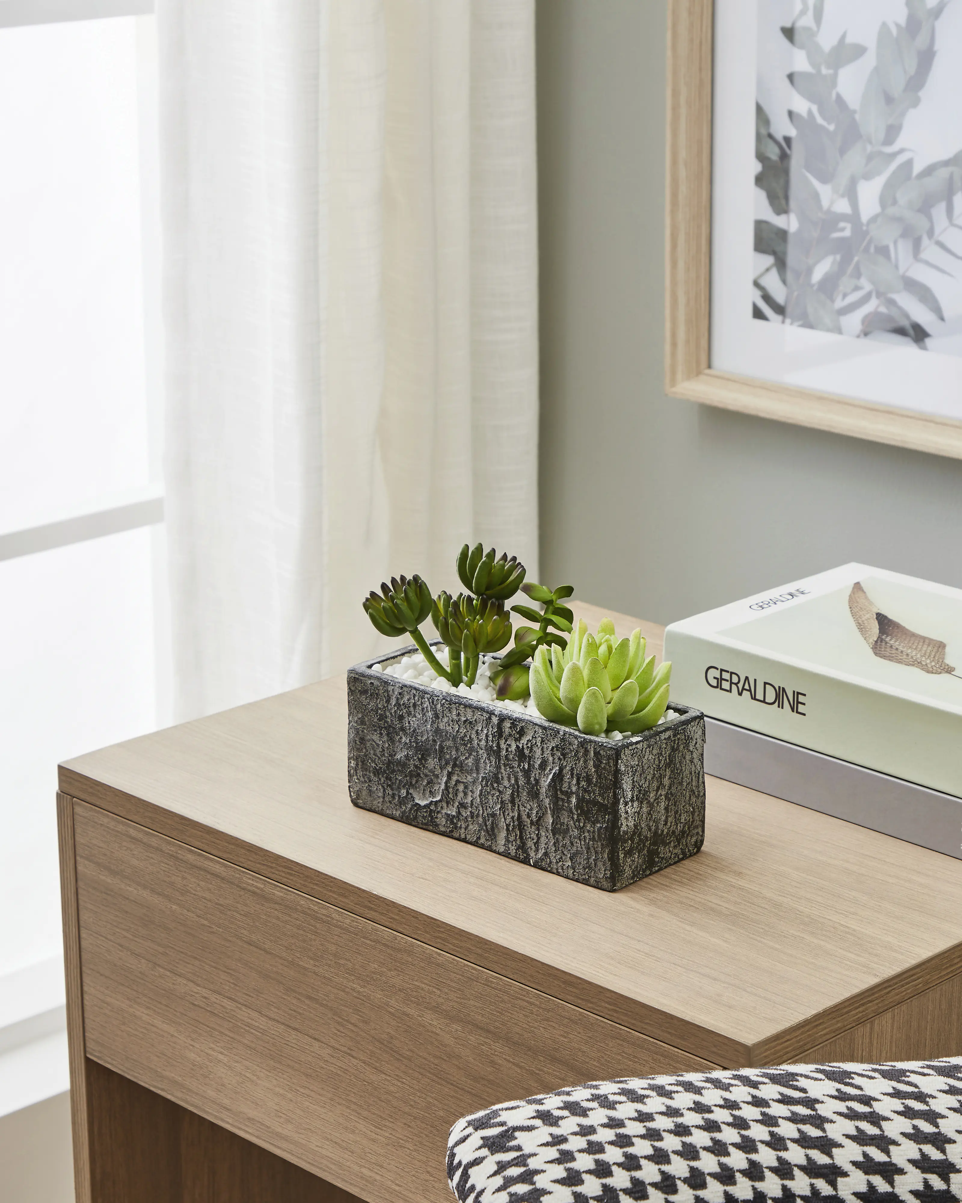 Eglo Kunstpflanze Sukkulente Chitose im Topf grün 18 x 14,5 cm