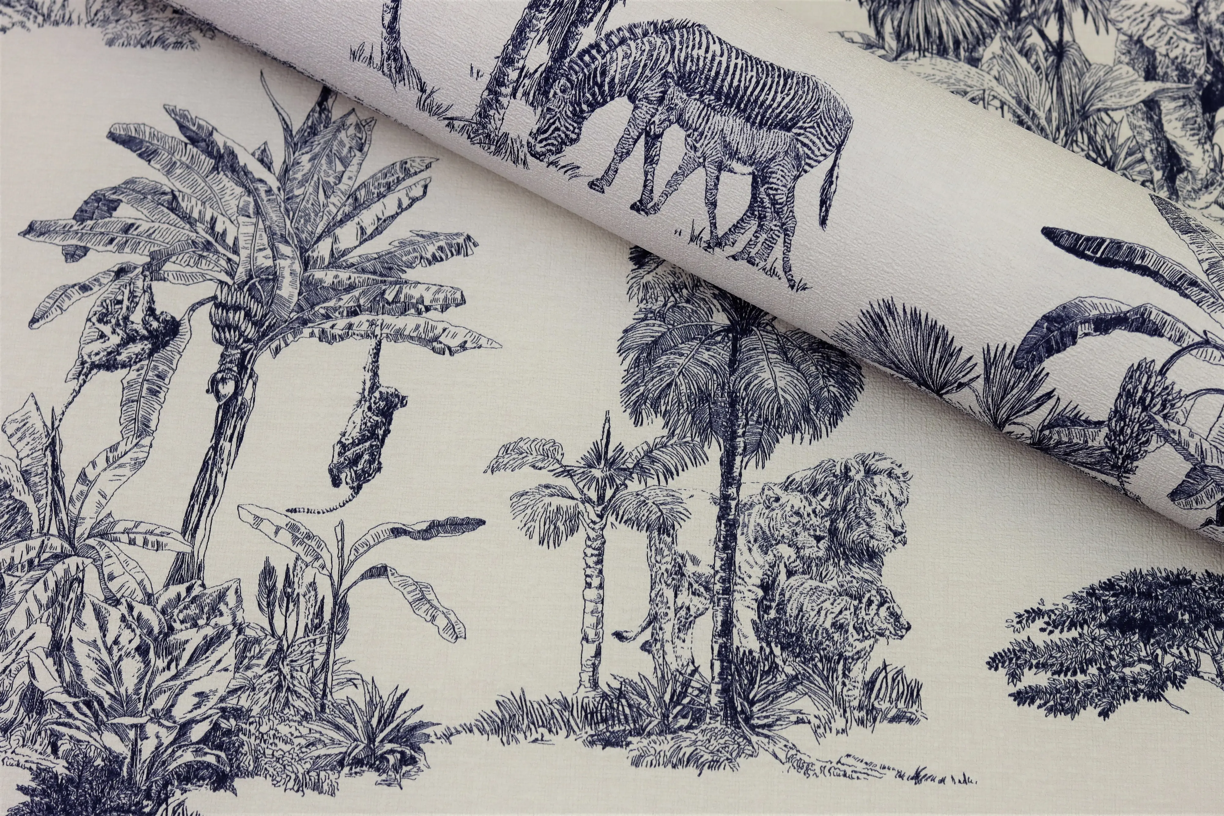 Rasch Vliestapete 555011 Blau-Indigo Muster & Motive 10,05 m x 0,53 m