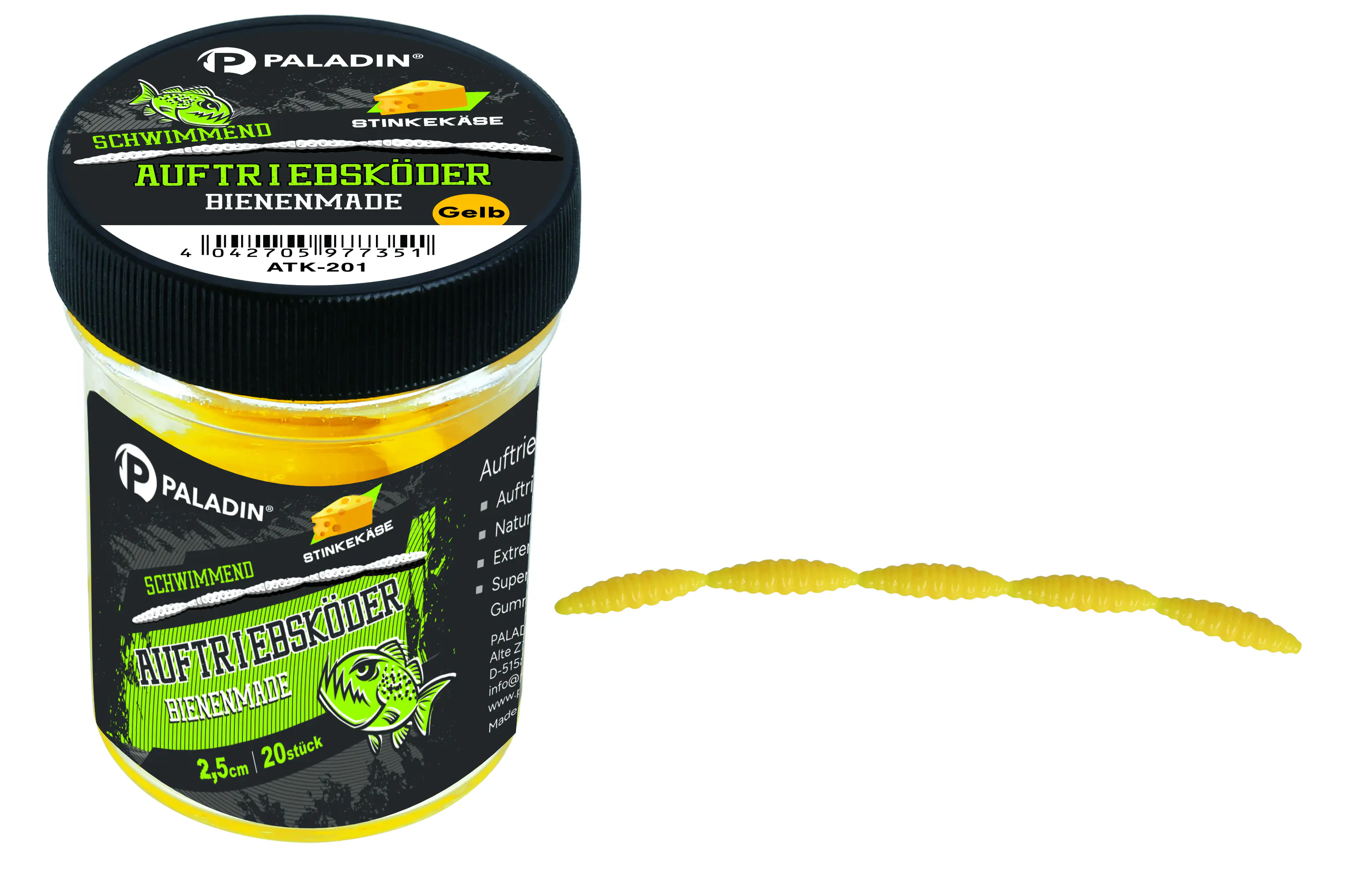 Paladin Angelköder Bienenmade 2,5 cm gelb