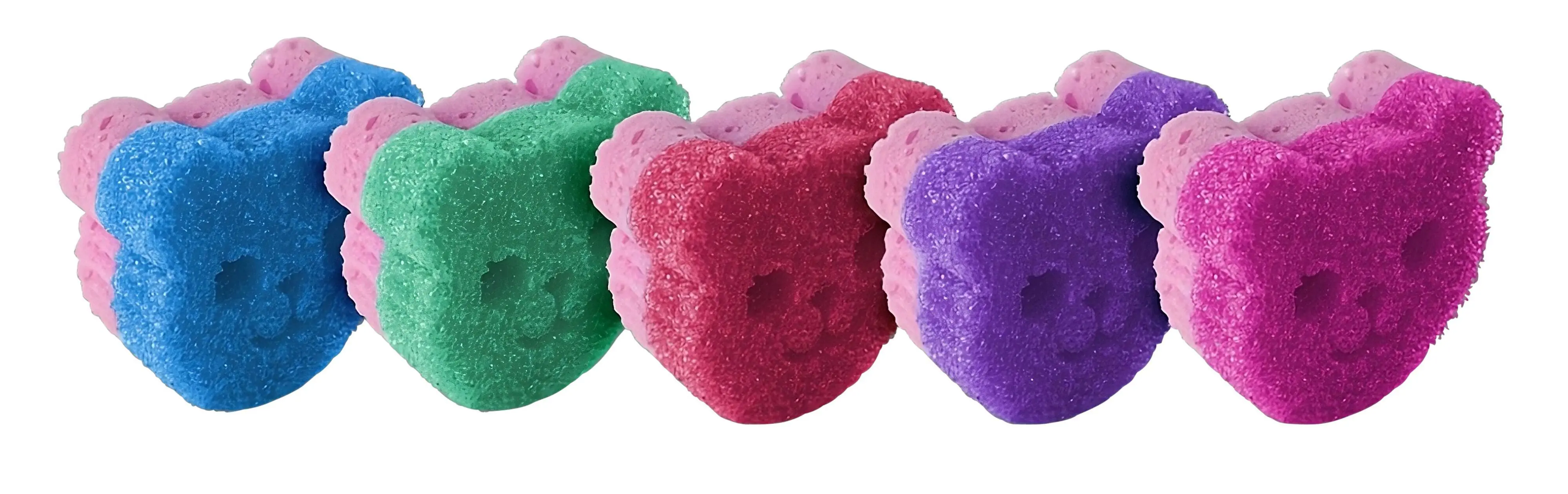 Broszio Putzschwamm Magic Teddy Duo 9,5 x 4 cm bunt 5er Pack