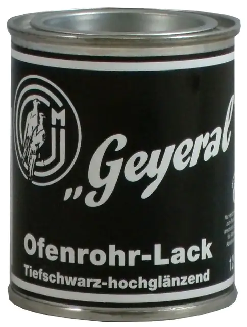 Ofenrohr-Lack 125 ml tiefschwarz hochglänzend Ofenrohr-Lack 125 ml tiefschwarz hochglänzend