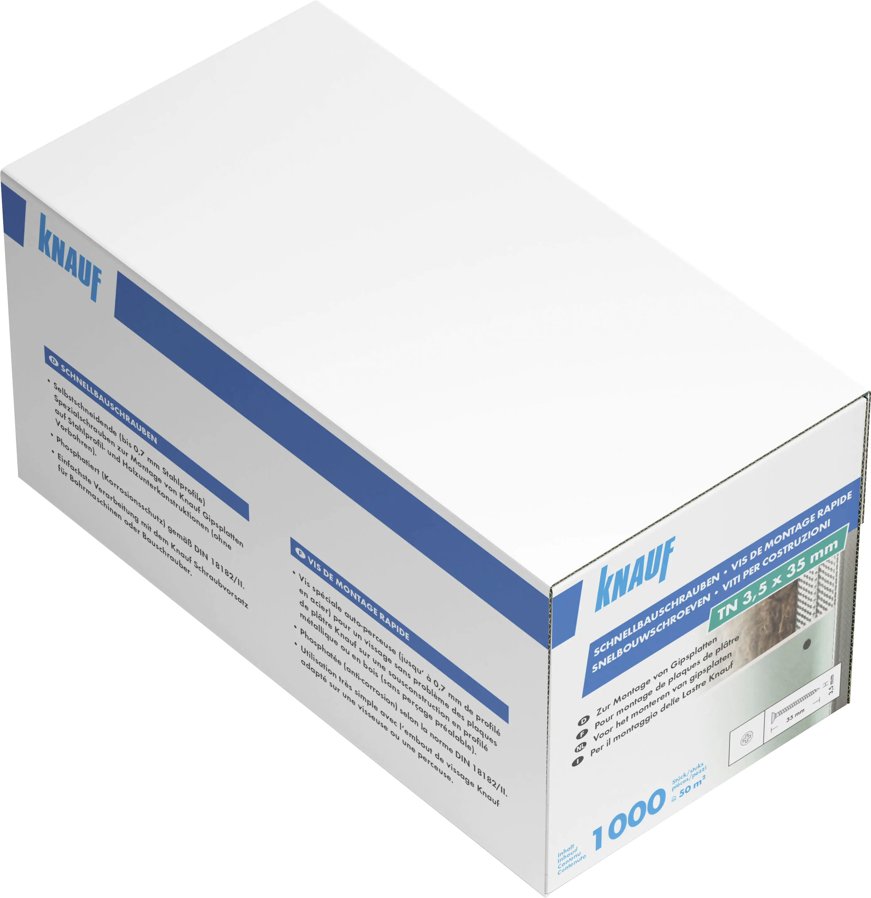 Knauf Schnellbauschrauben 3,5 x 35 mm, PH 1, 1000 Stück Knauf Schnellbauschrauben 3,5 x 35 mm, PH 1, 1000 Stück