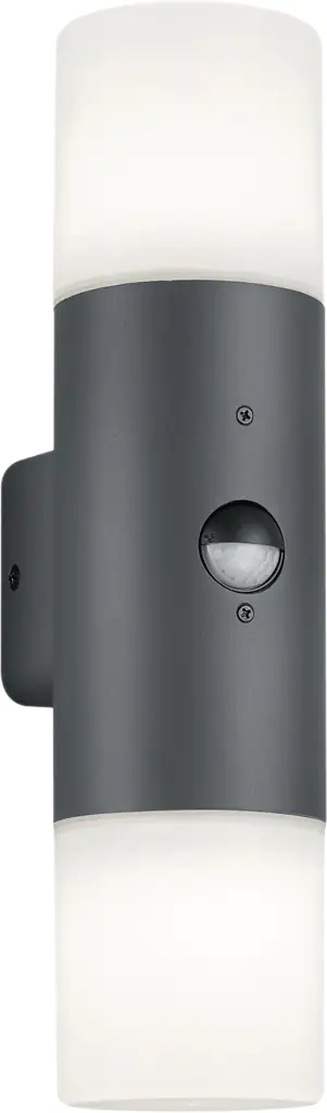 Trio Leuchten Sensor-Außen-Wandleuchte Hoosic E27 anthrazit Up- & Downlight