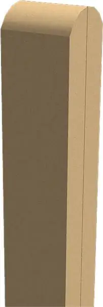 Plus Leimholzpfosten 268 cm 90 x 90 mm druckimprägniert Kopf gerundet