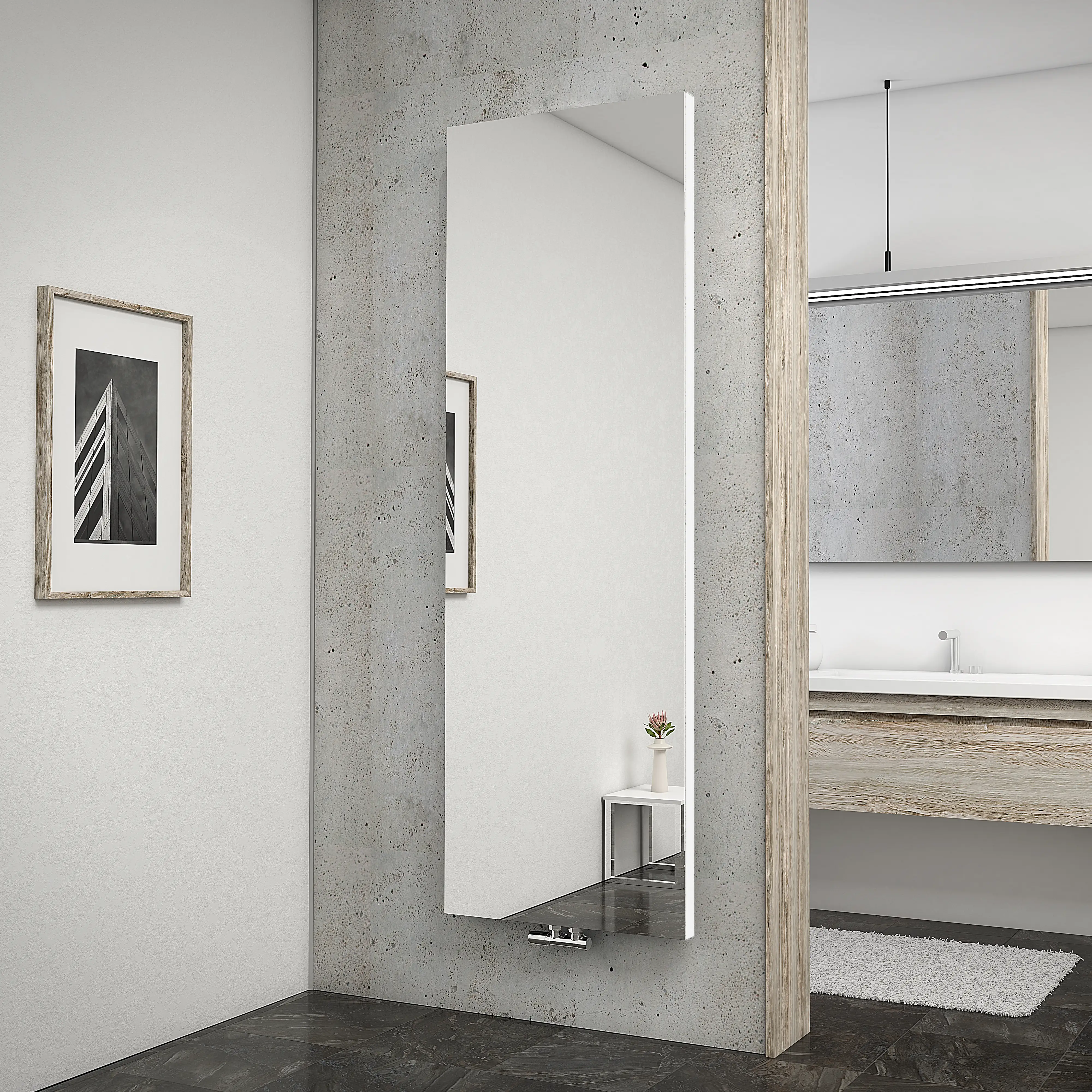 4060991068584 Schulte Design-Heizkörper New York mit Spiegel 180 x 60,8 cm