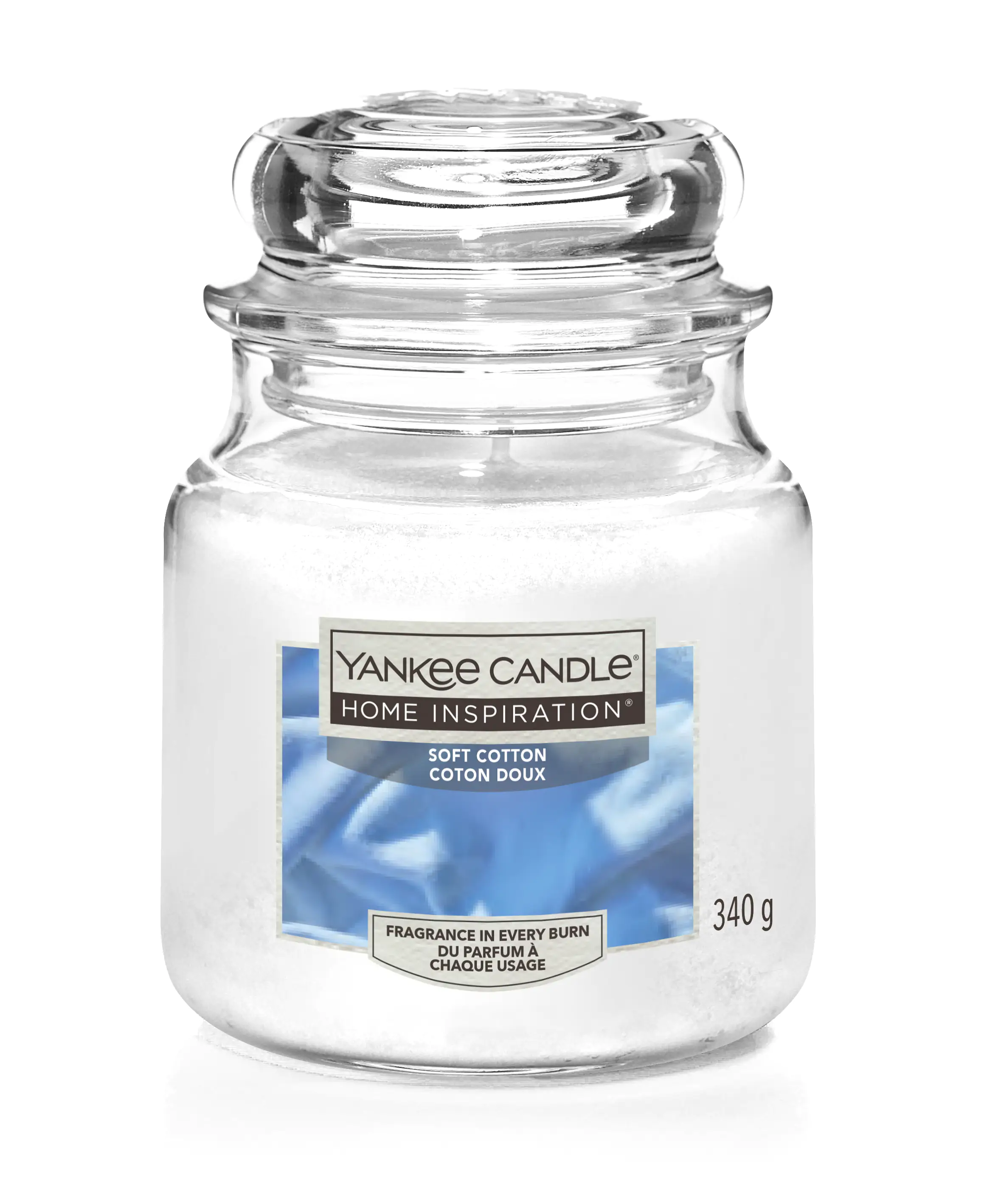 Yankee Candle Duftkerze Mittleres Glas Soft Cotton 340 g, weiß Yankee Candle Duftkerze Mittleres Glas Soft Cotton 340 g, weiß