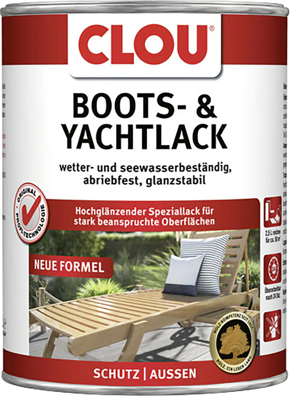 Clou Boots- & Yachtlack 2,5 L transparent glänzend Clou Boots- & Yachtlack 2,5 L transparent glänzend