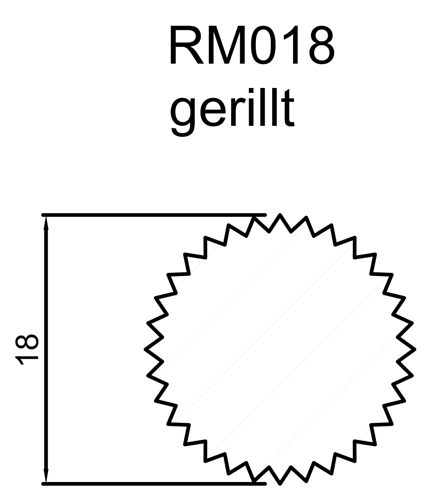 FN Neuhofer Rundstab gerillt 100 cm 18 x 18 mm
