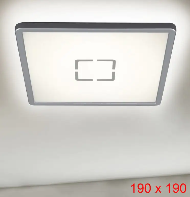 Briloner Slim LED Panel Free silber 19 x 19 cm mit Backlight-Effekt