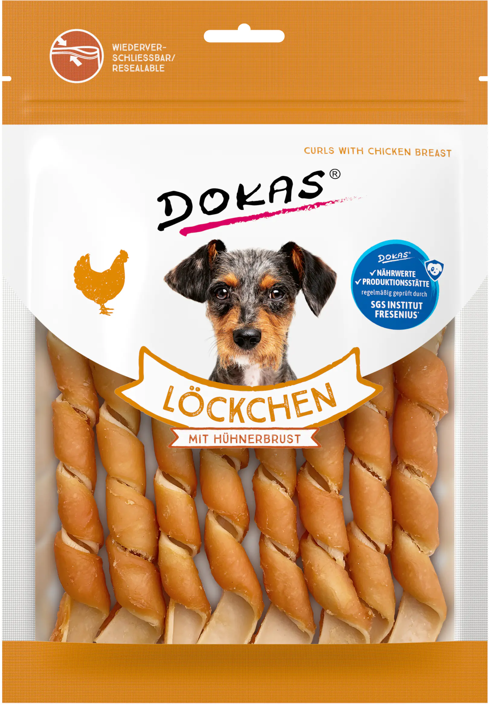 Dokas Löckchen mit Hühnerbrust 120 g