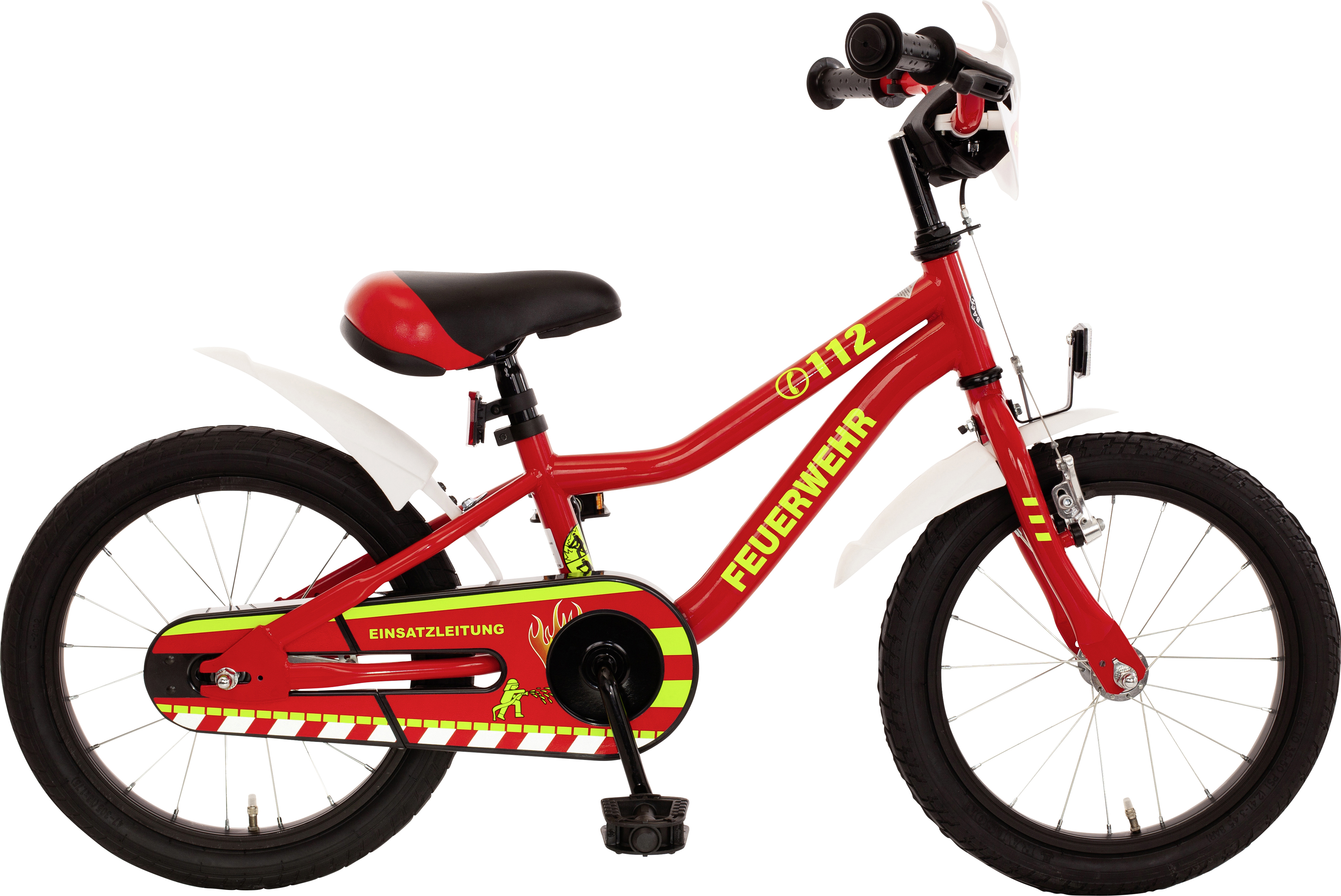 Bachtenkirch Kinderfahrrad Feuerwehr Kuma 16 Zoll rot weiß Bachtenkirch Kinderfahrrad Feuerwehr Kuma 16 Zoll rot weiß