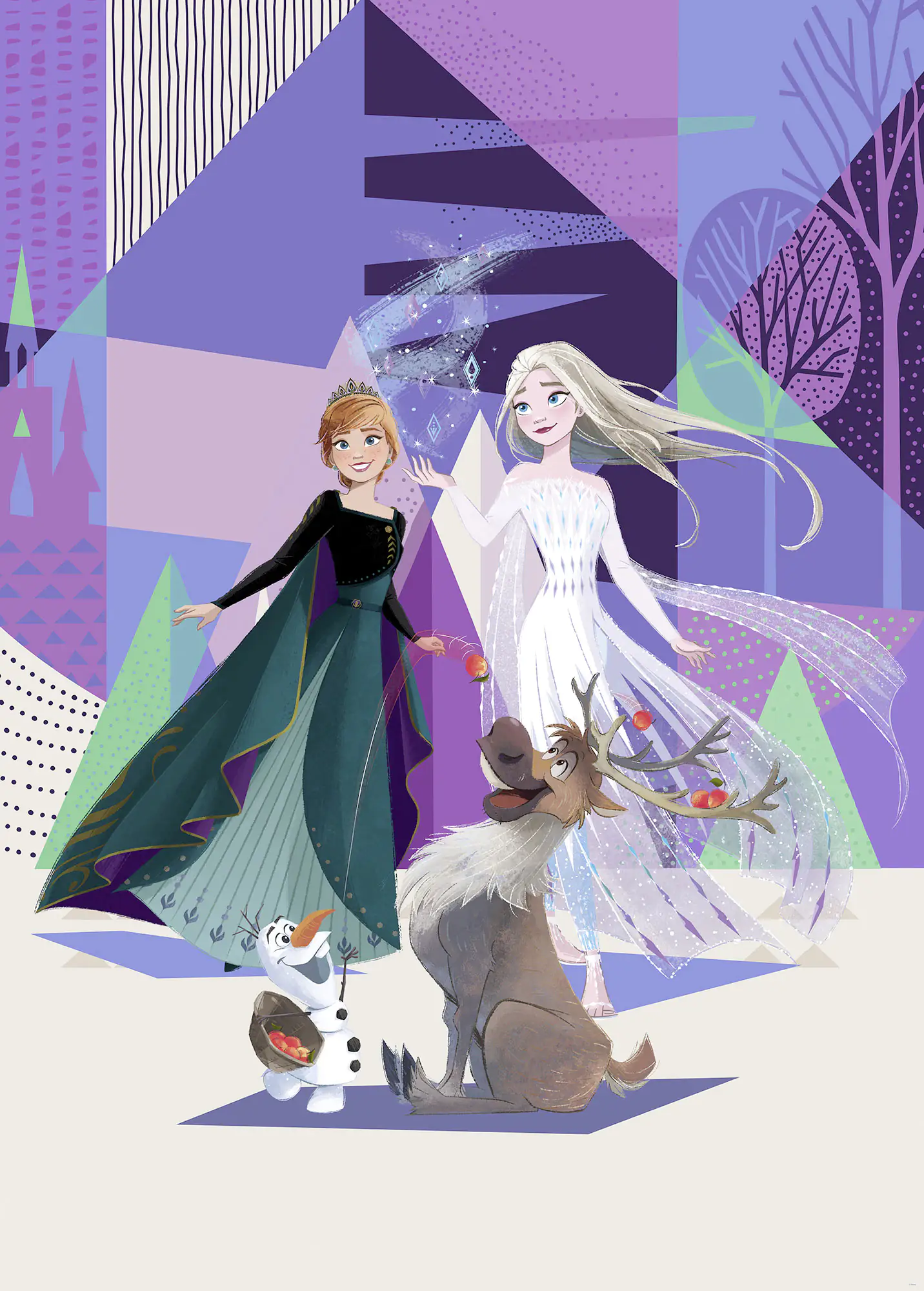 Komar Vlies Fototapete Frozen Abstract Are 200 x 280 cm Komar Vlies Fototapete Frozen Abstract Are 200 x 280 cm