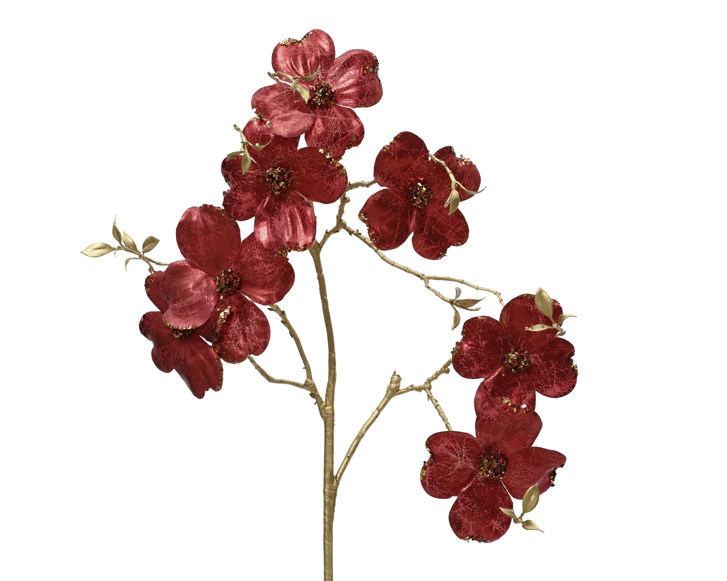 Everlands Weihnachtsdeko Blume 24 x 3 x 90 cm rot