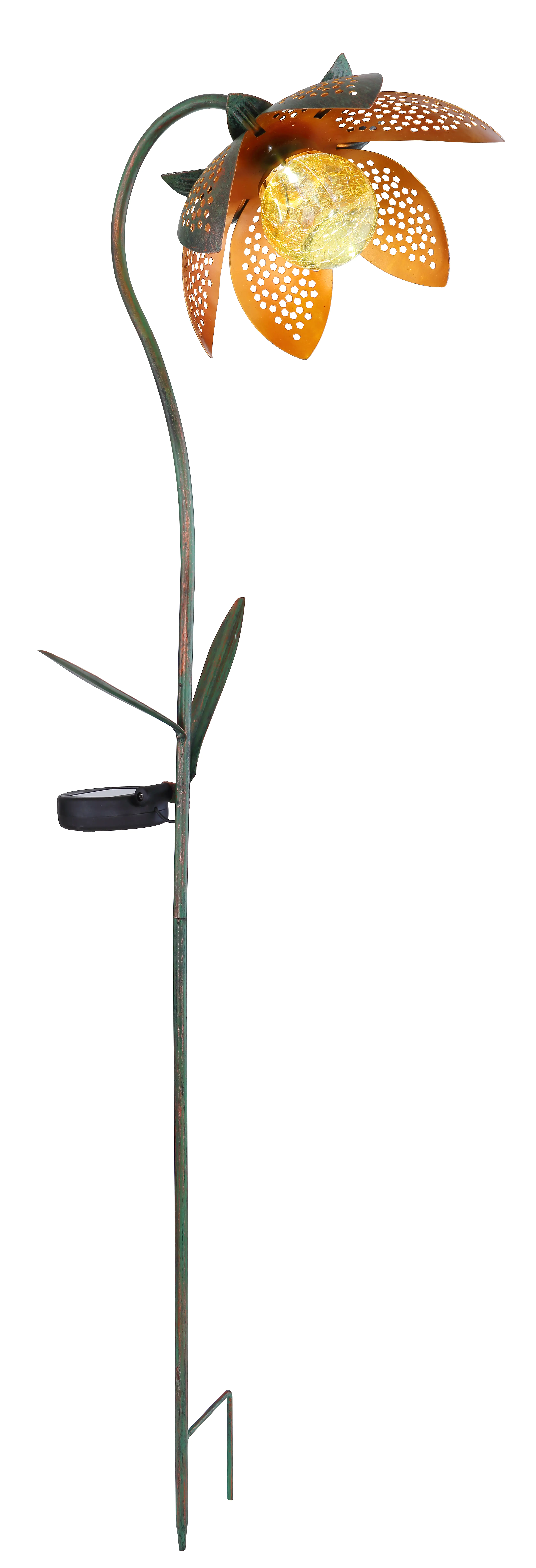 Globo Solarleuchte amber gold grün