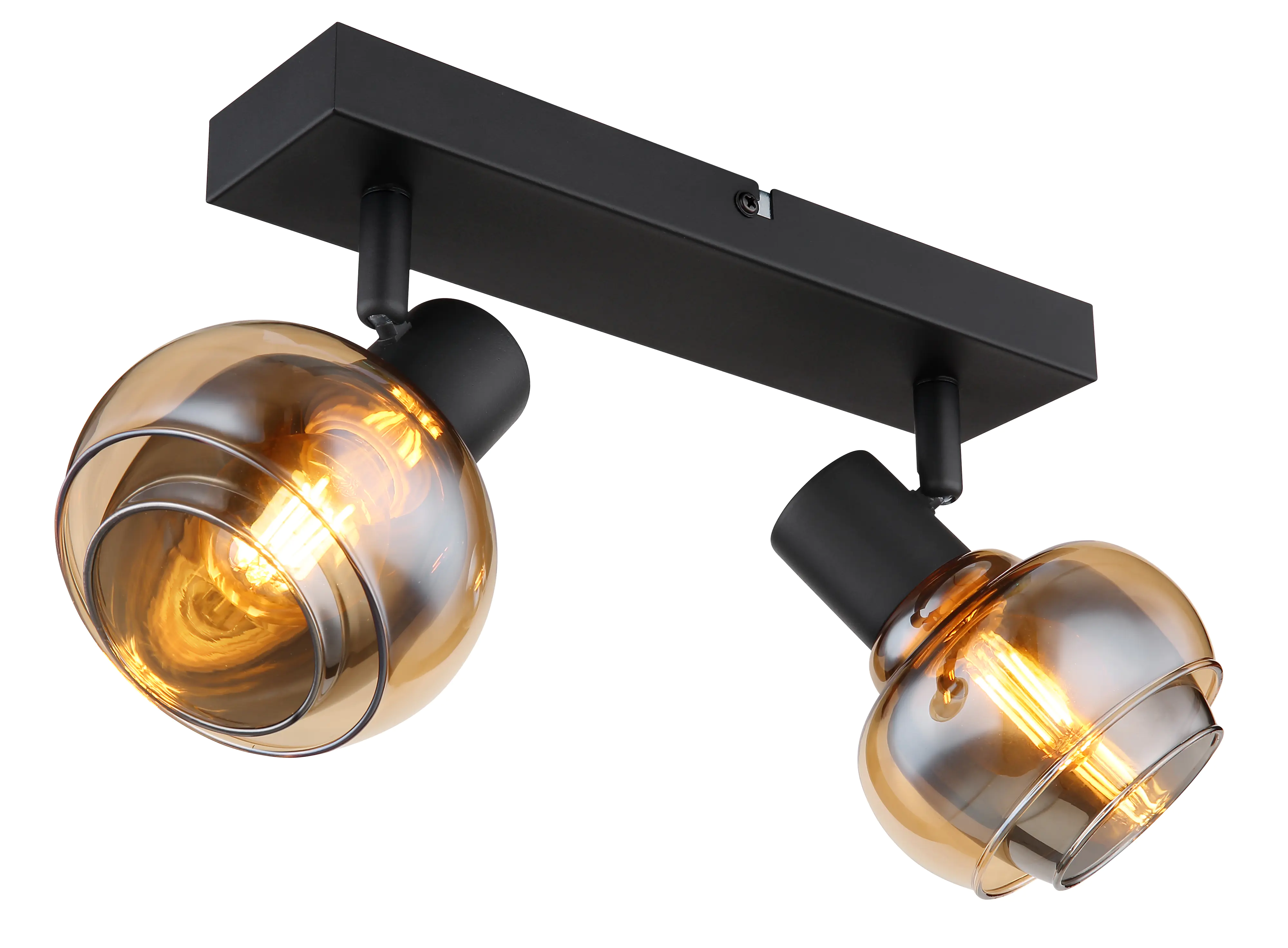 Globo 2er Spot Tokki schwarz matt 26 x 26 x 13,5 cm E14